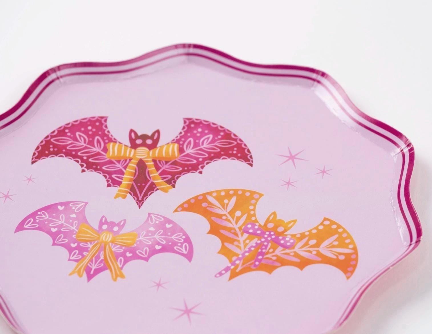 Halloween Bat Plates 8ct - Stesha Party