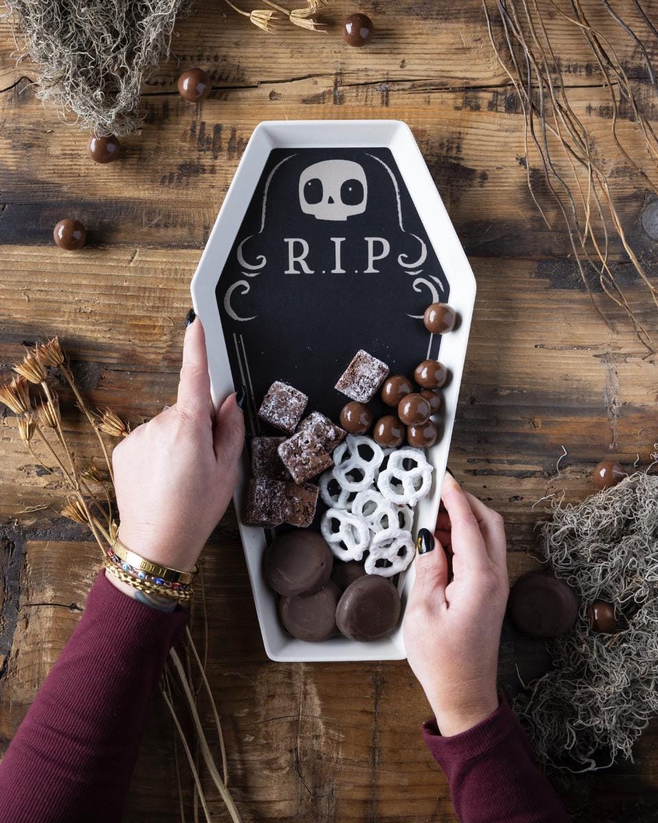 Halloween Coffin Tray 8x15in - Stesha Party