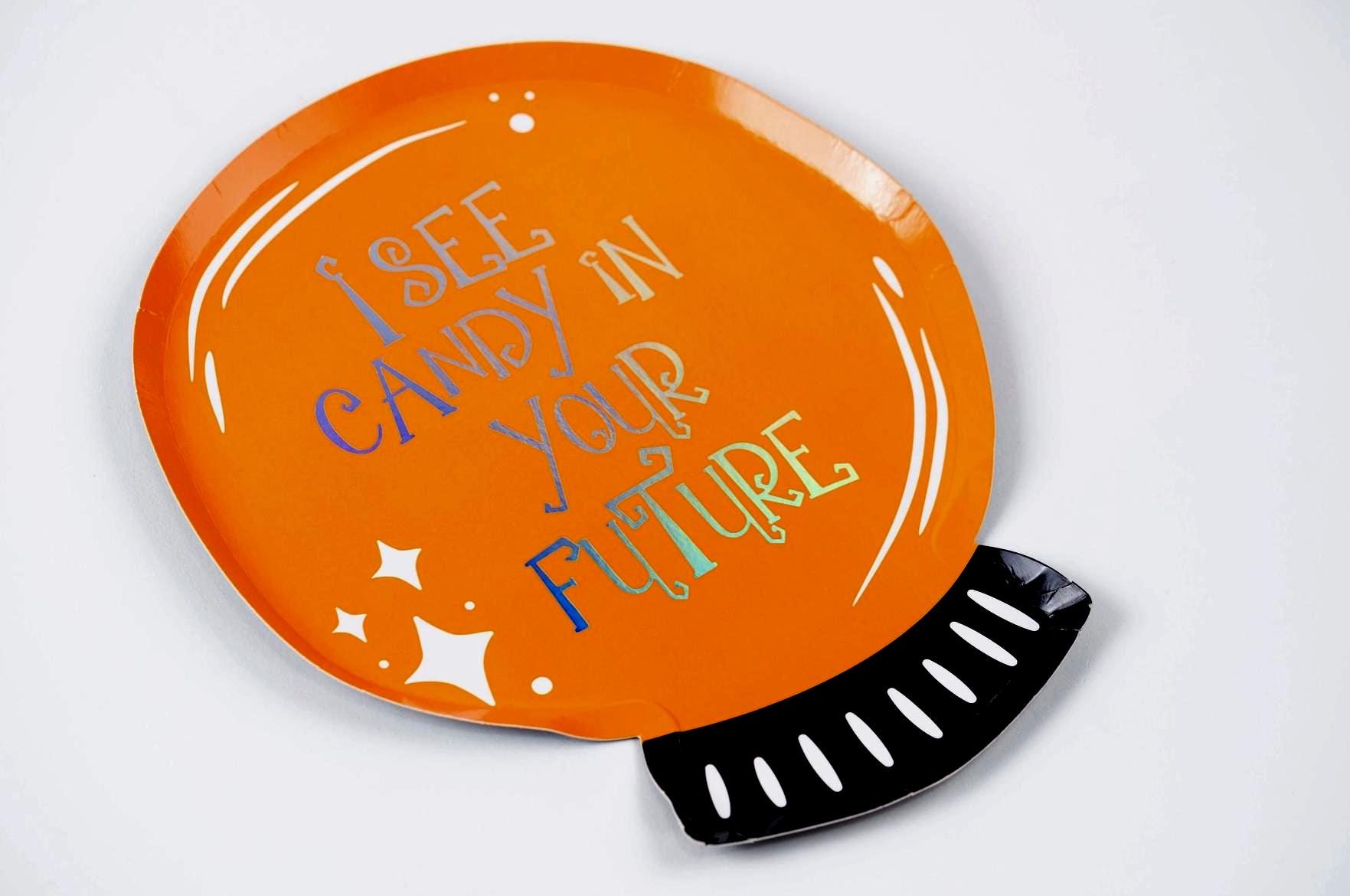 Halloween Crystal Ball Plates 8ct - Stesha Party