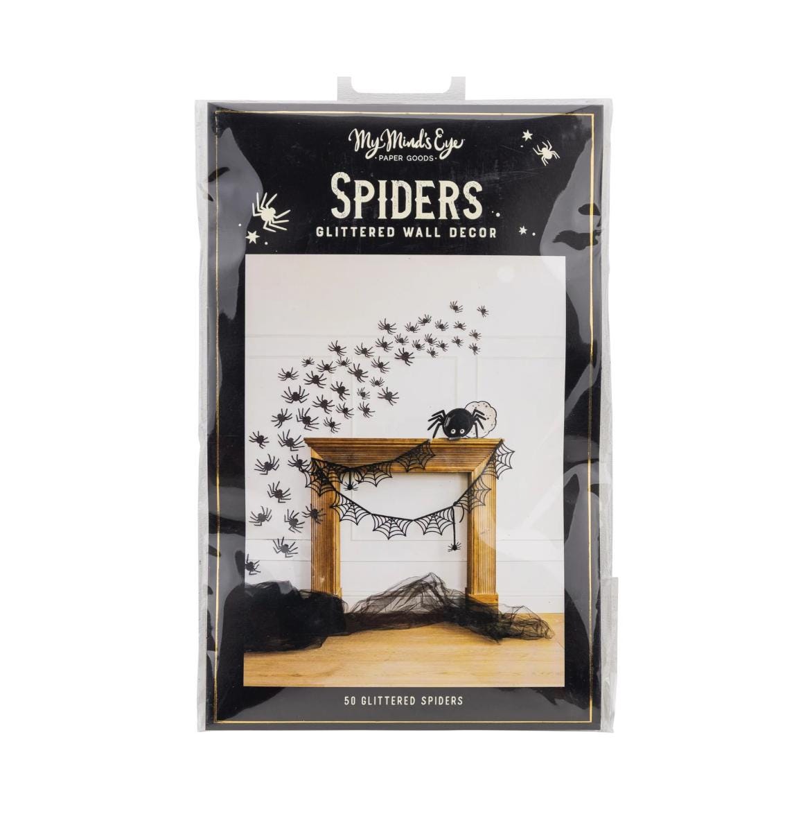 Halloween Glitter Spiders 50pc - Stesha Party