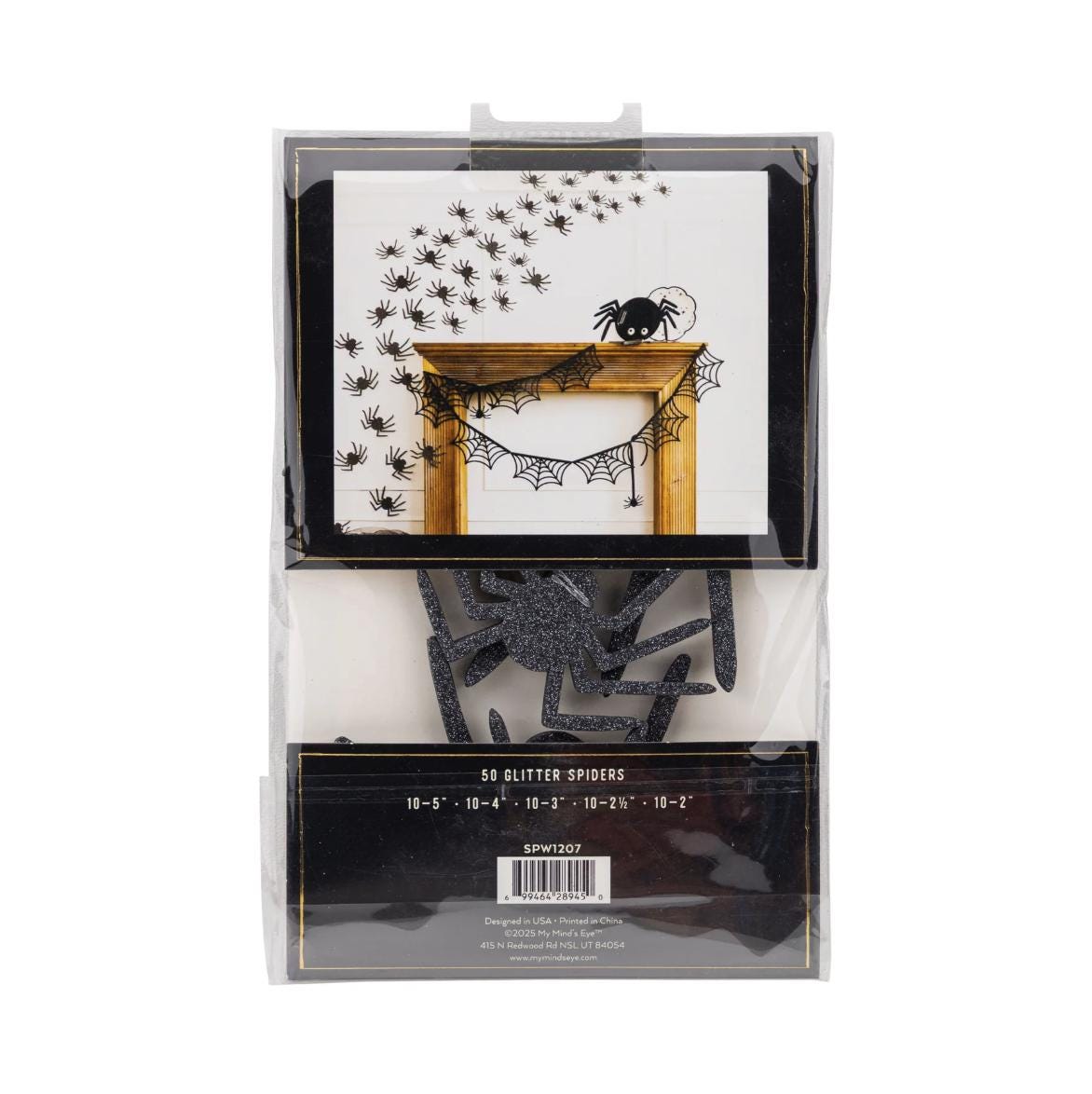 Halloween Glitter Spiders 50pc - Stesha Party