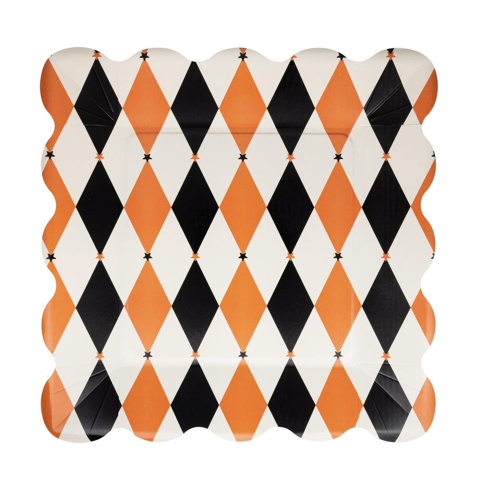 Halloween Harlequin Paper Plates - Stesha Party
