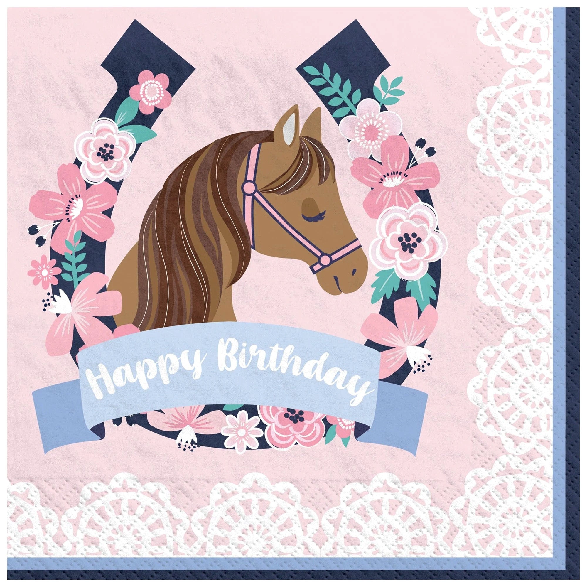 Happy Birthday Horse Napkins - Stesha Party