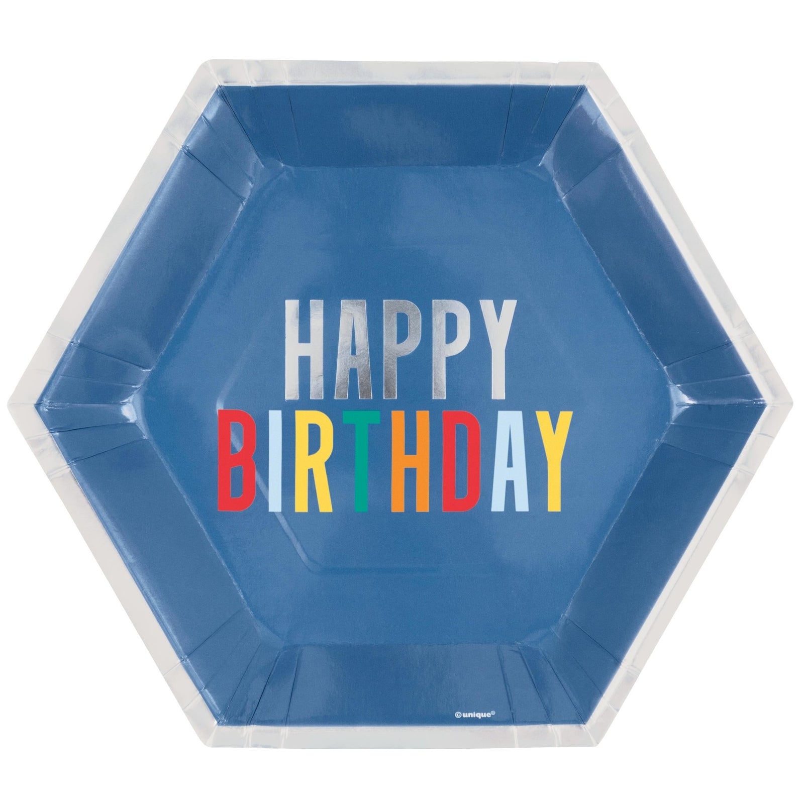 Happy Birthday Paper Plates 8ct - Stesha Party
