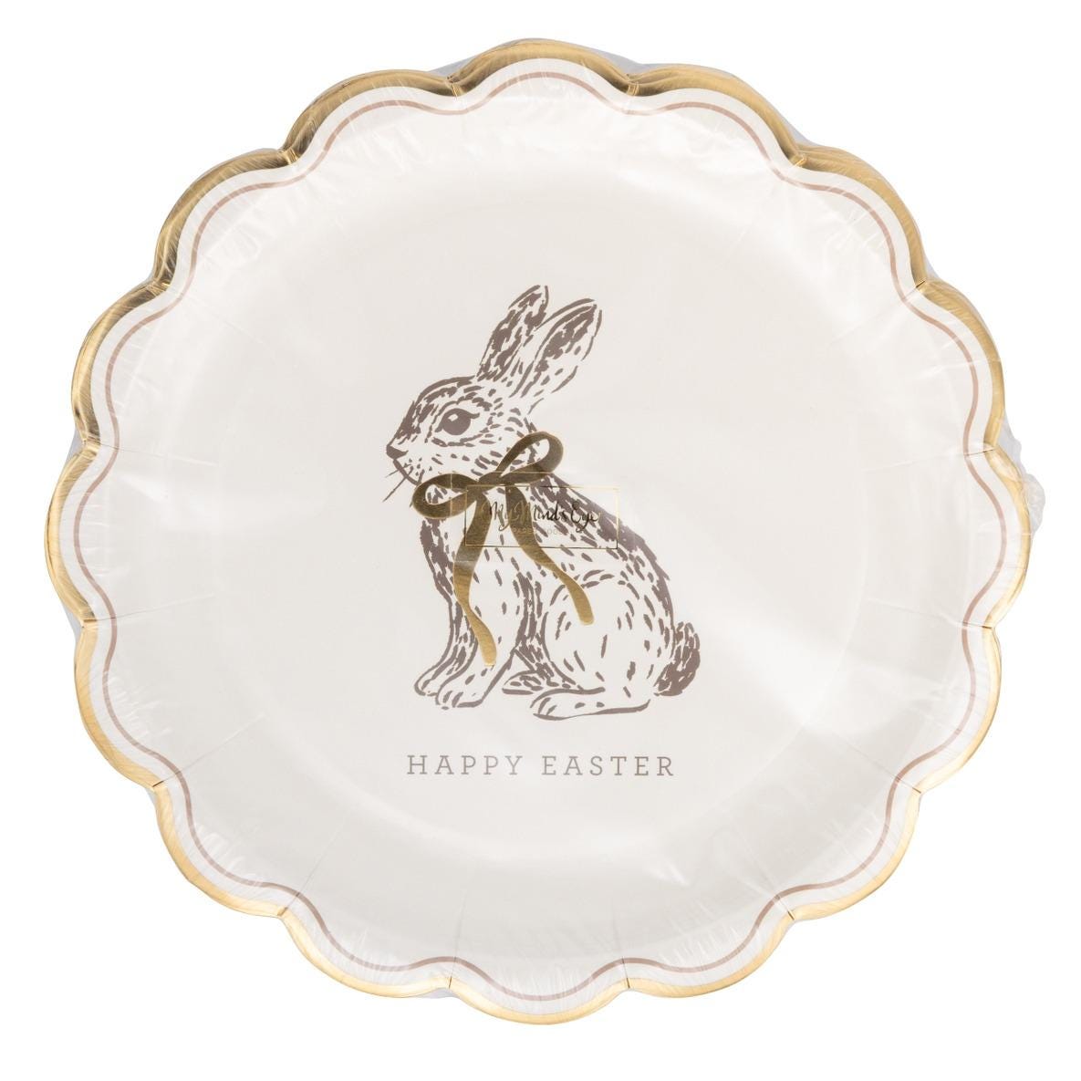 Happy Easter Bunny Plates 8ct - Stesha Party