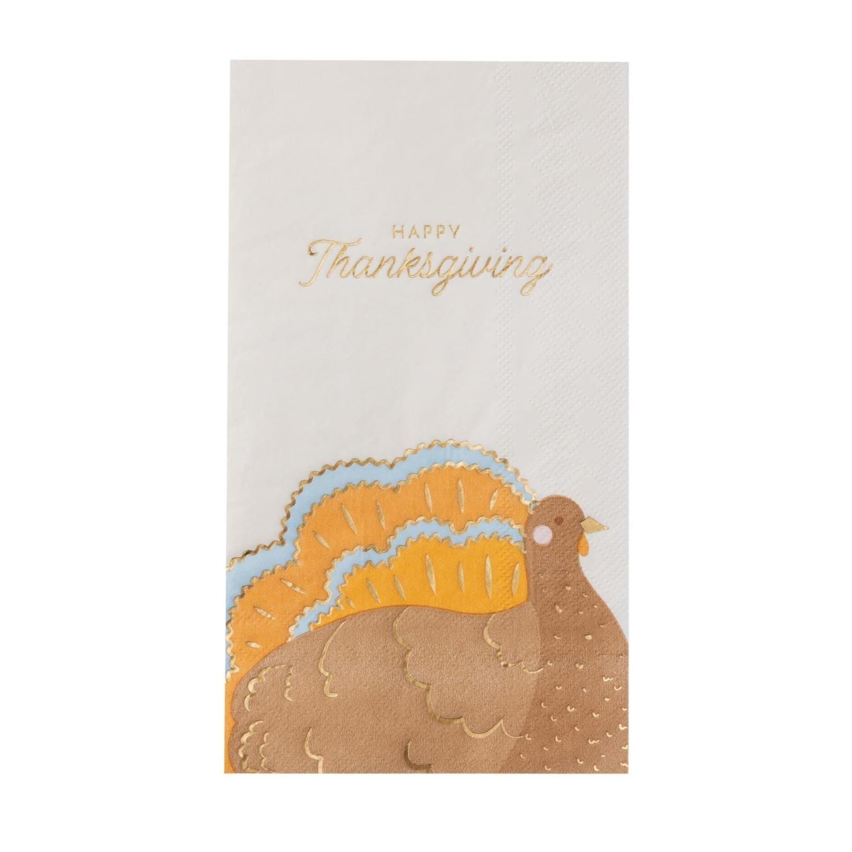 Happy Thanksgiving Turkey Napkins 20ct - Stesha Party