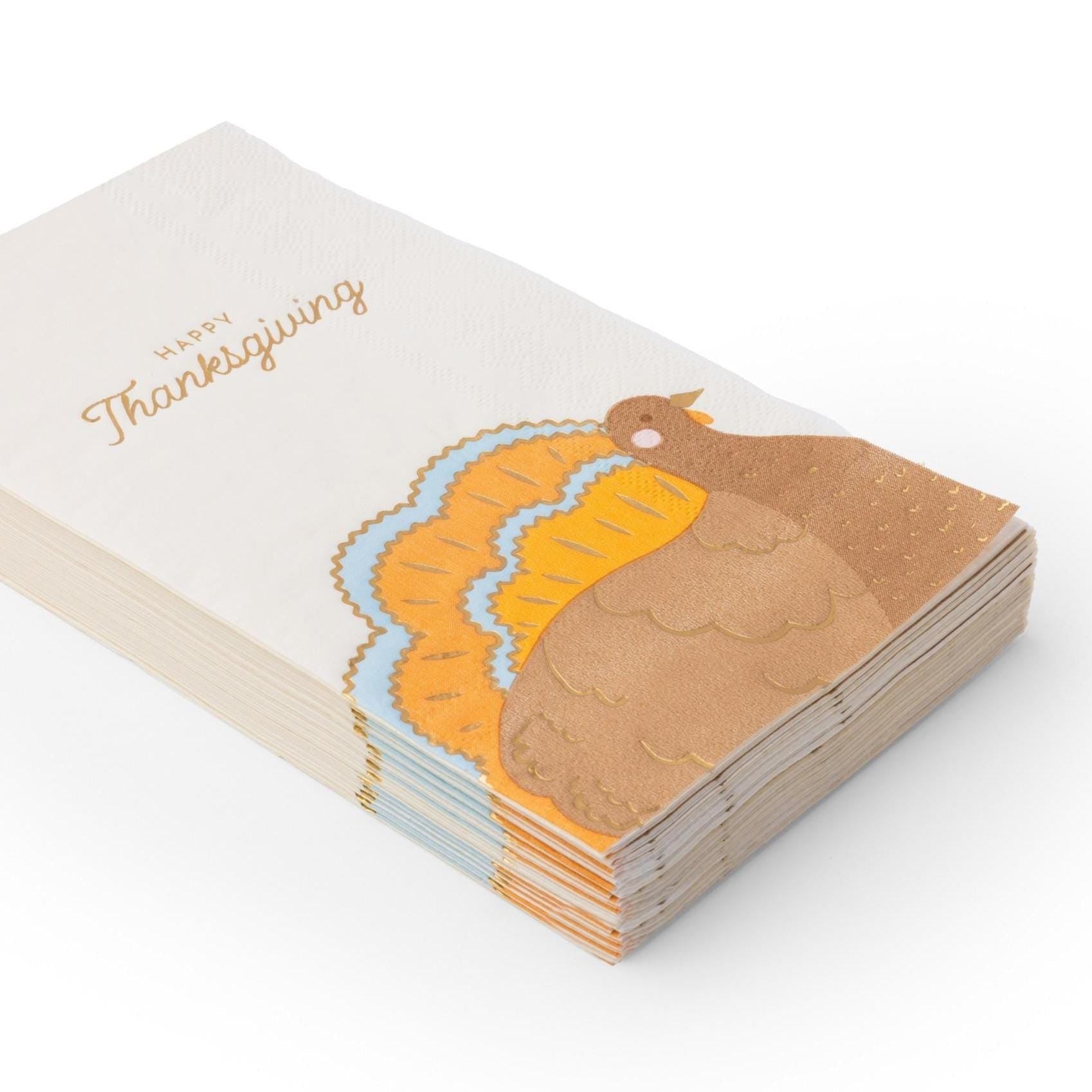 Happy Thanksgiving Turkey Napkins 20ct - Stesha Party