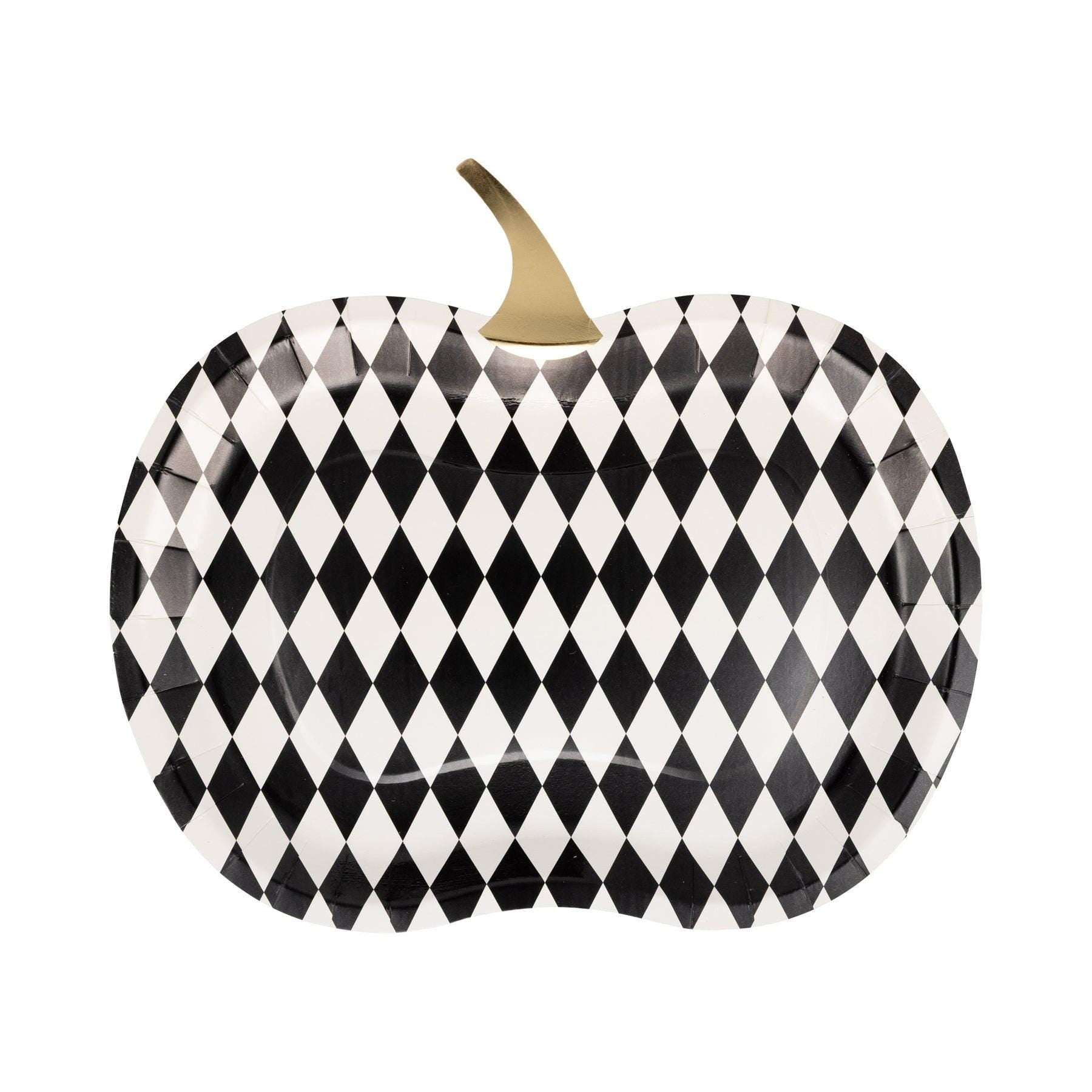 Harlequin Pumpkin Paper Plates - Stesha Party