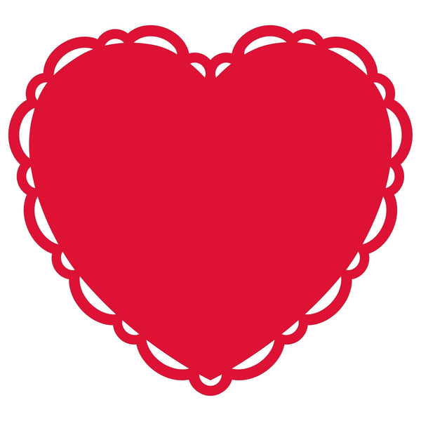 Heart Shaped Pink & Red Paper Placemats 8 Count Stesha Party