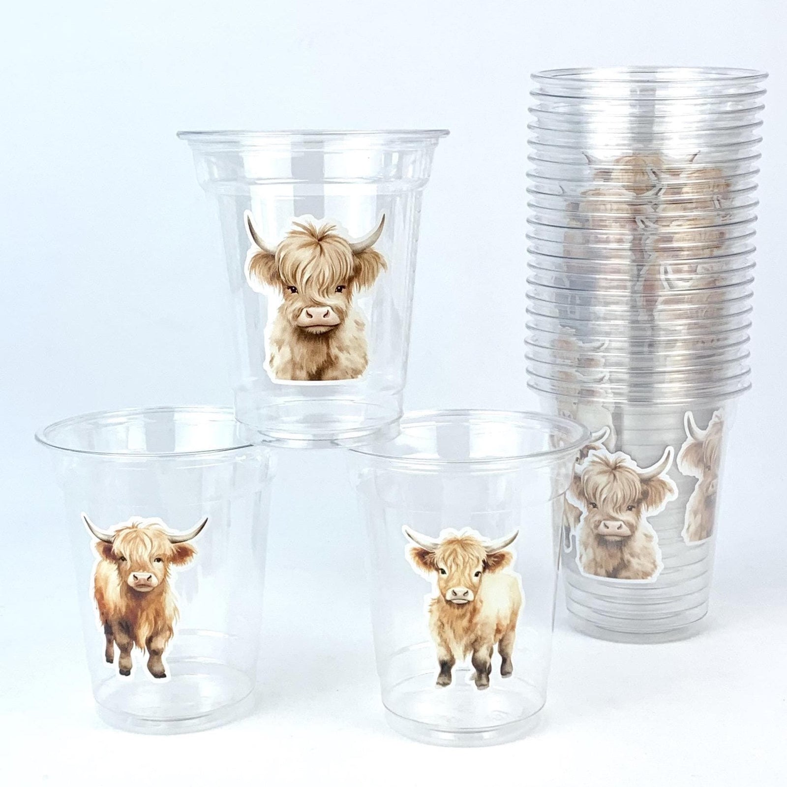 Highland Cow Party Cups 24ct - Stesha Party