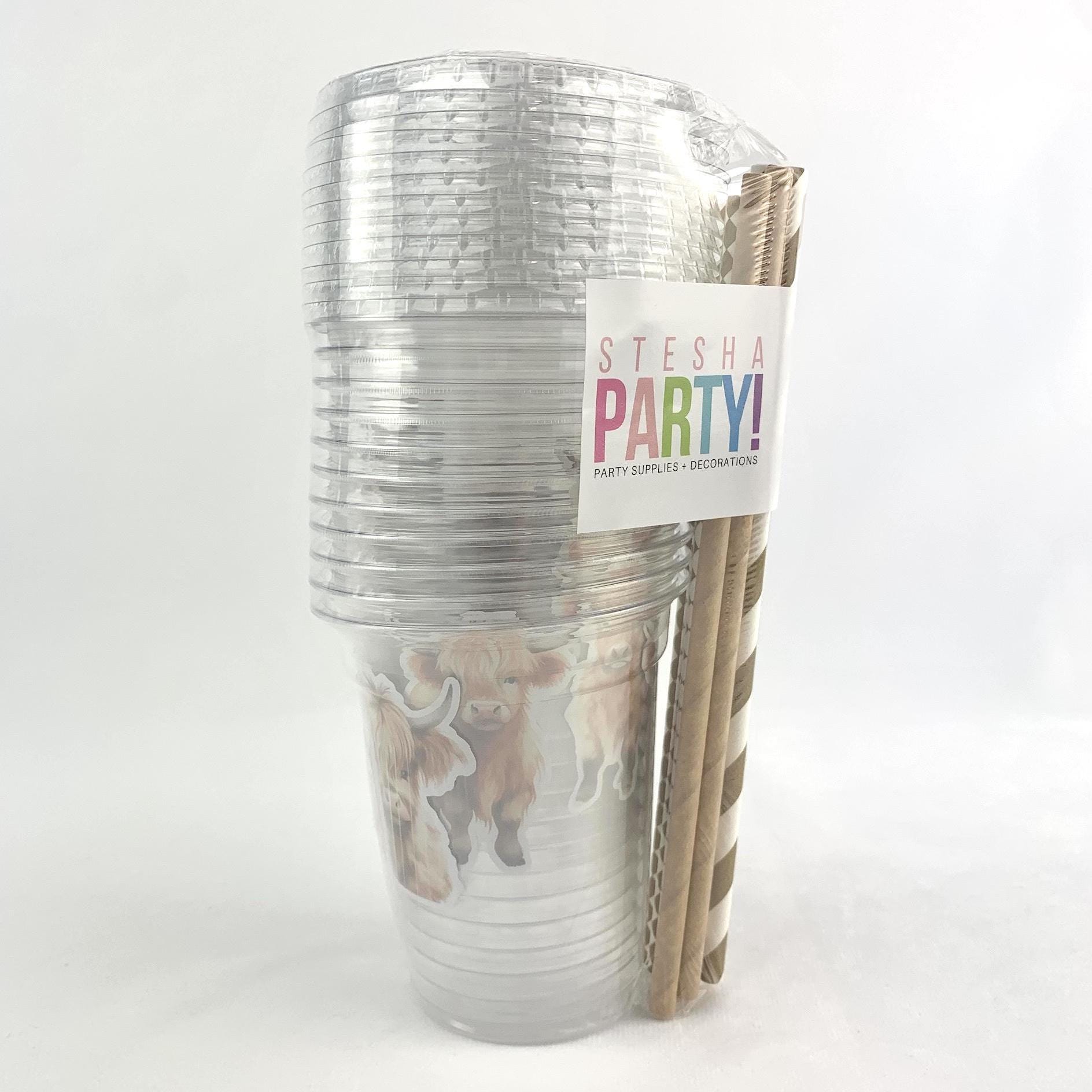 Highland Cow Party Cups - Stesha Party
