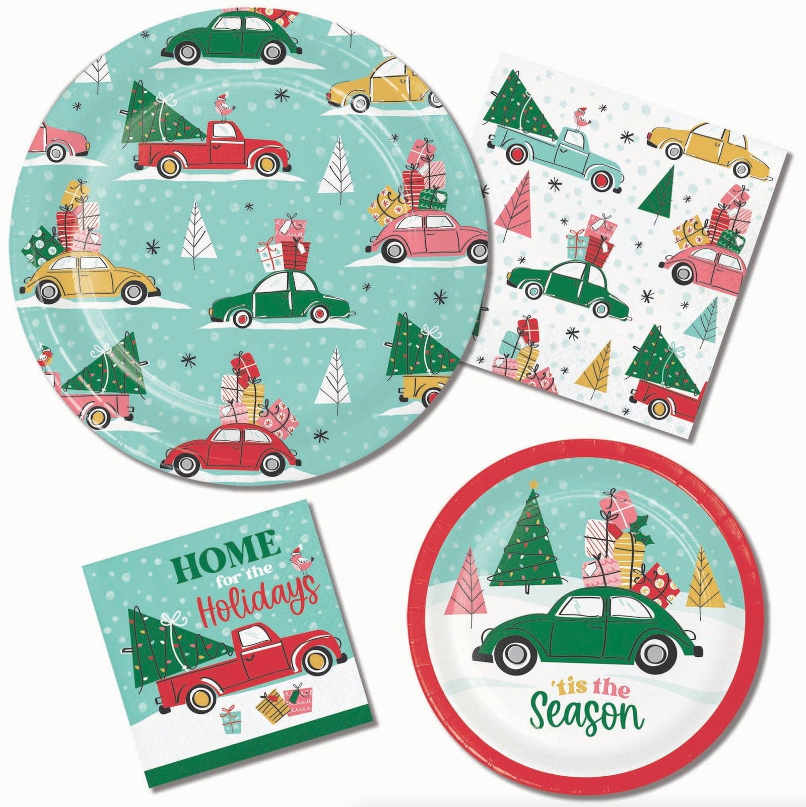 Holiday Party Paper Plates - Stesha Party