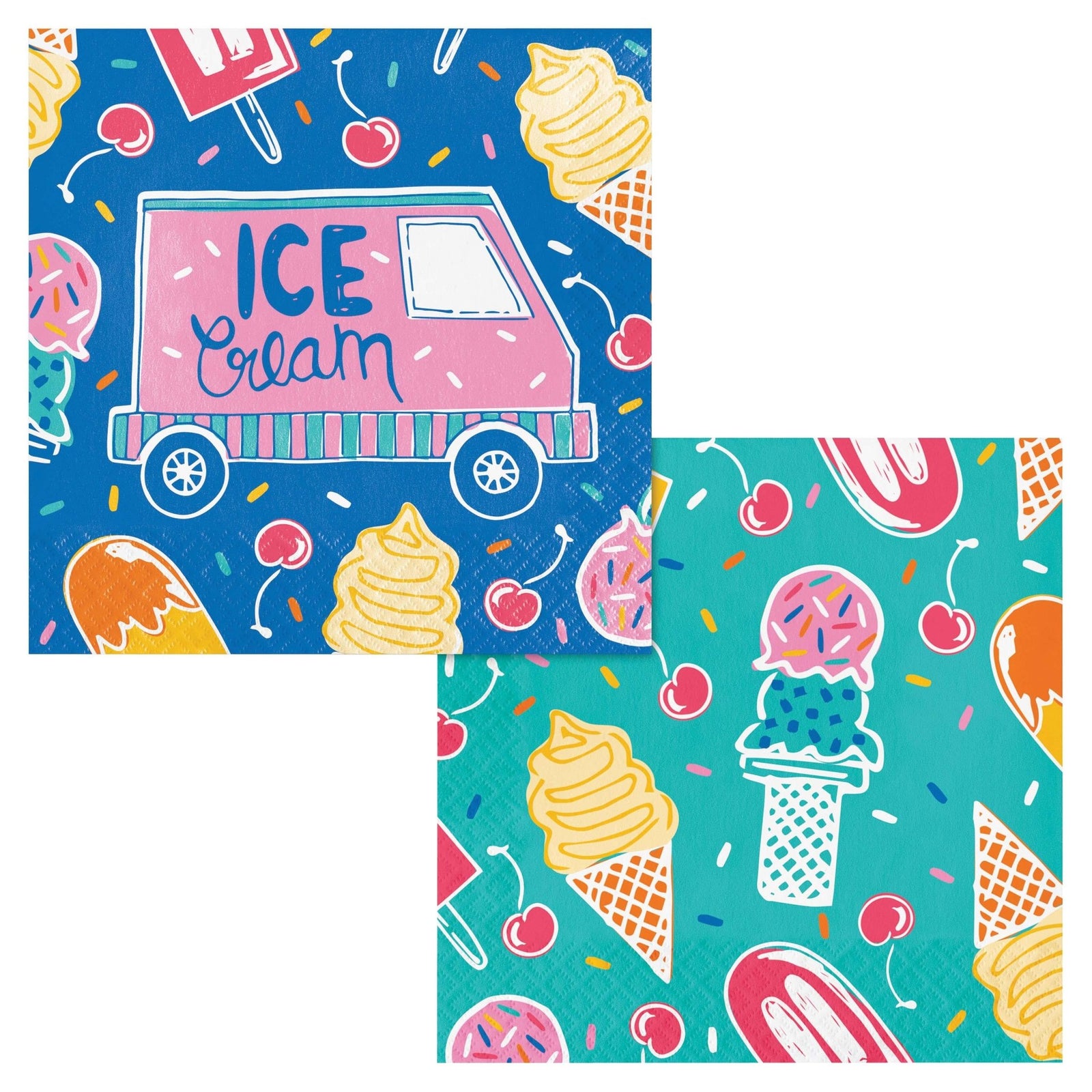 Ice Cream Napkins 16ct - Stesha Party