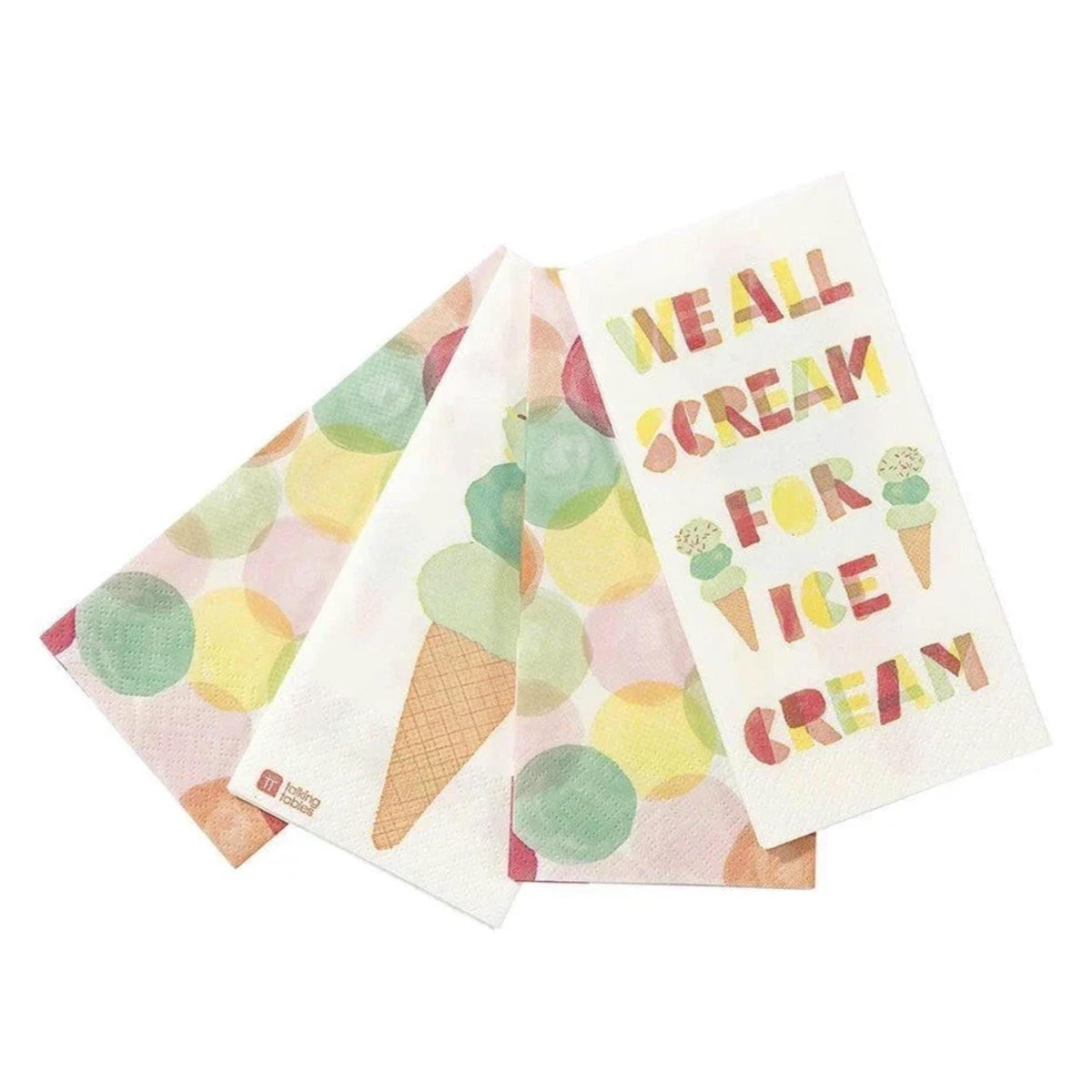 Ice Cream Party Napkins 20 Count - Stesha Party