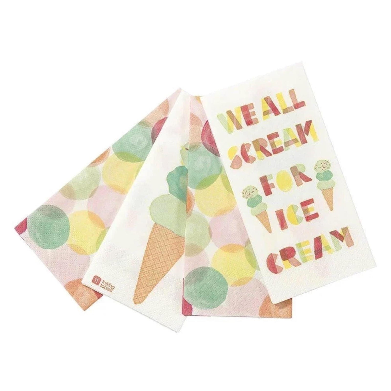 Ice Cream Party Napkins 20 Count - Stesha Party