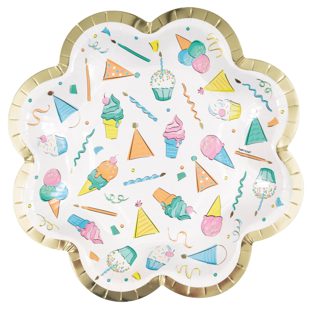 Ice Cream Party Paper Plates - Stesha Party