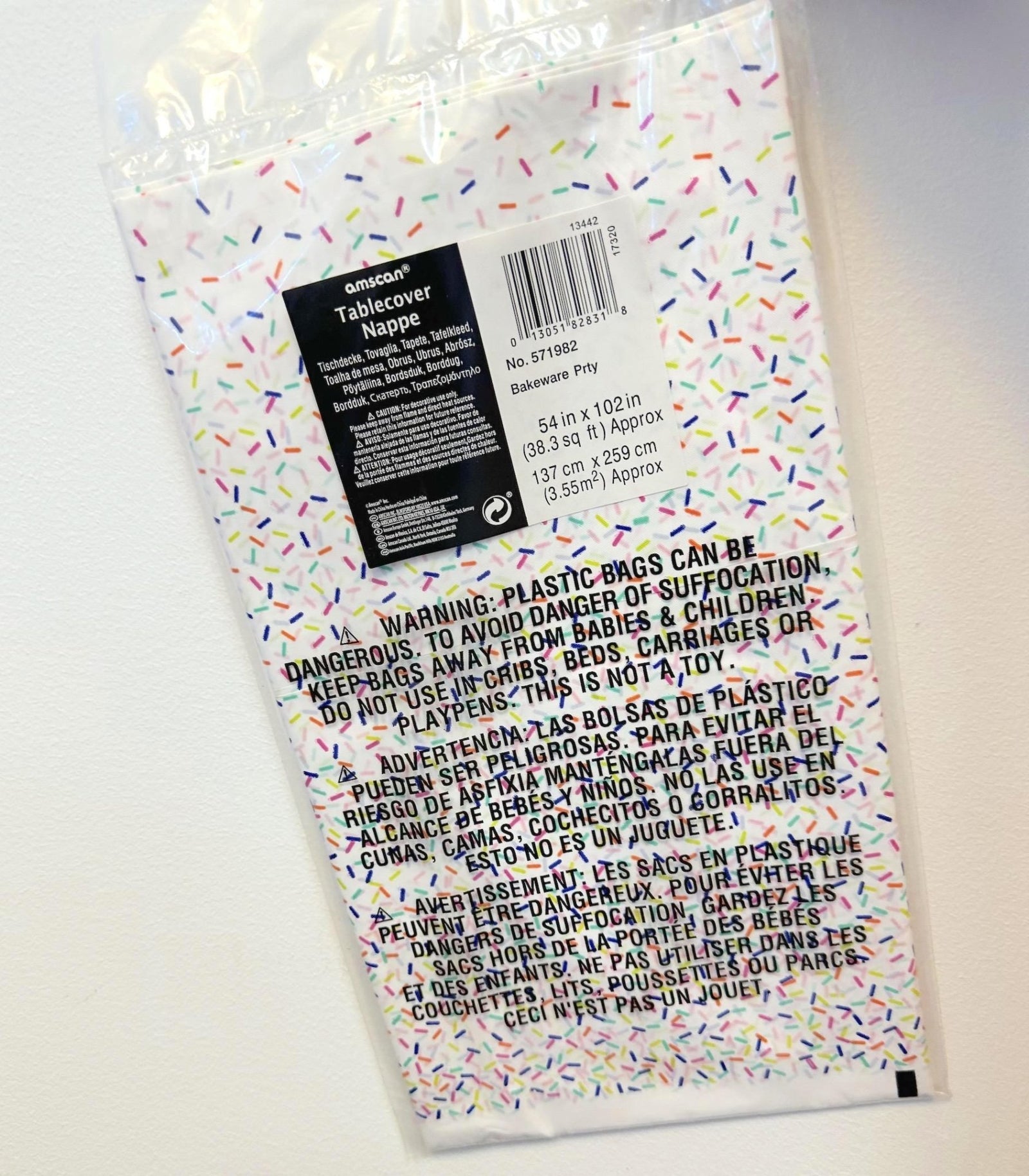 Ice Cream Sprinkles Party Tablecloth - Stesha Party