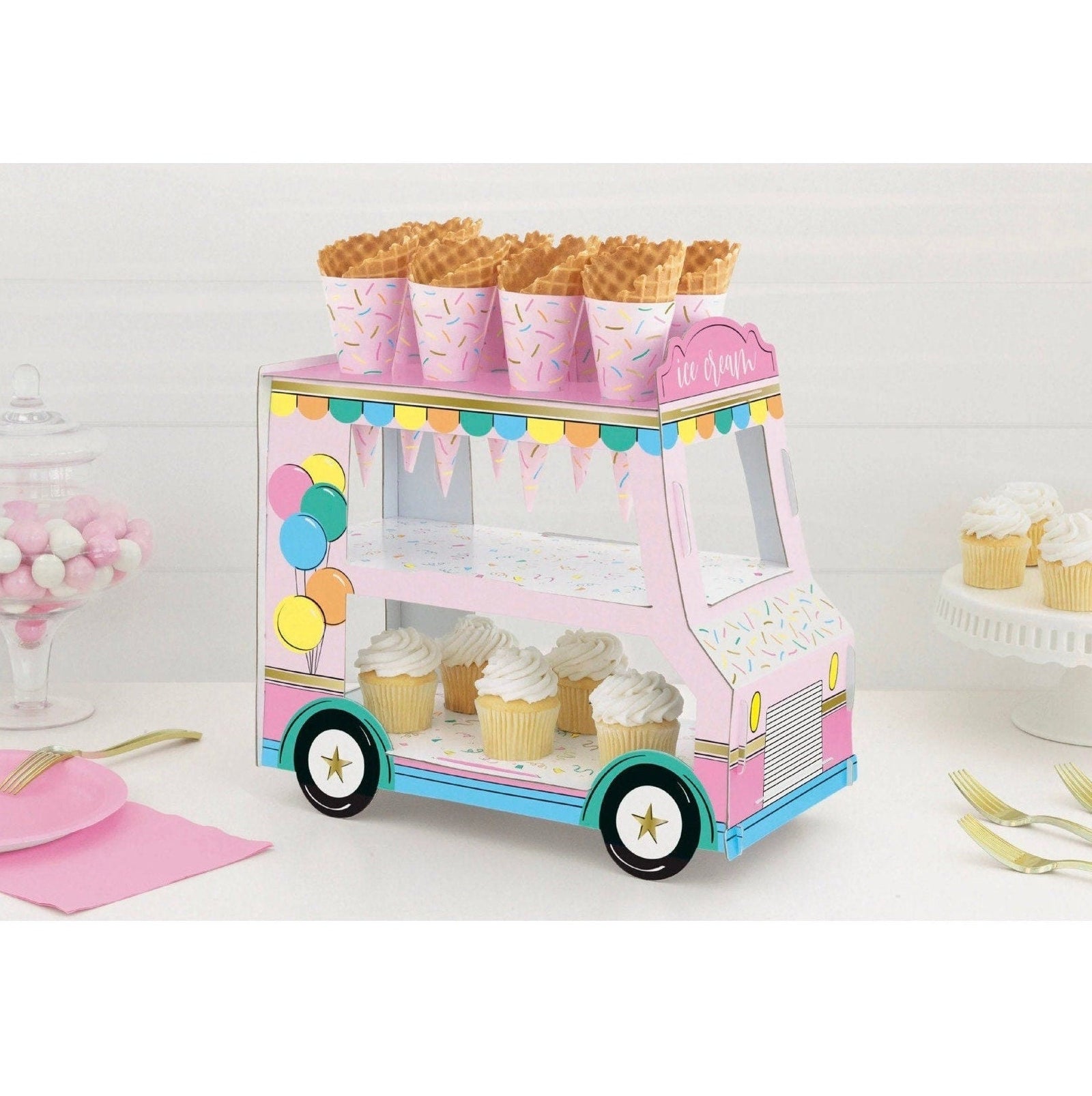 Ice Cream Truck Centerpiece - Stesha Party