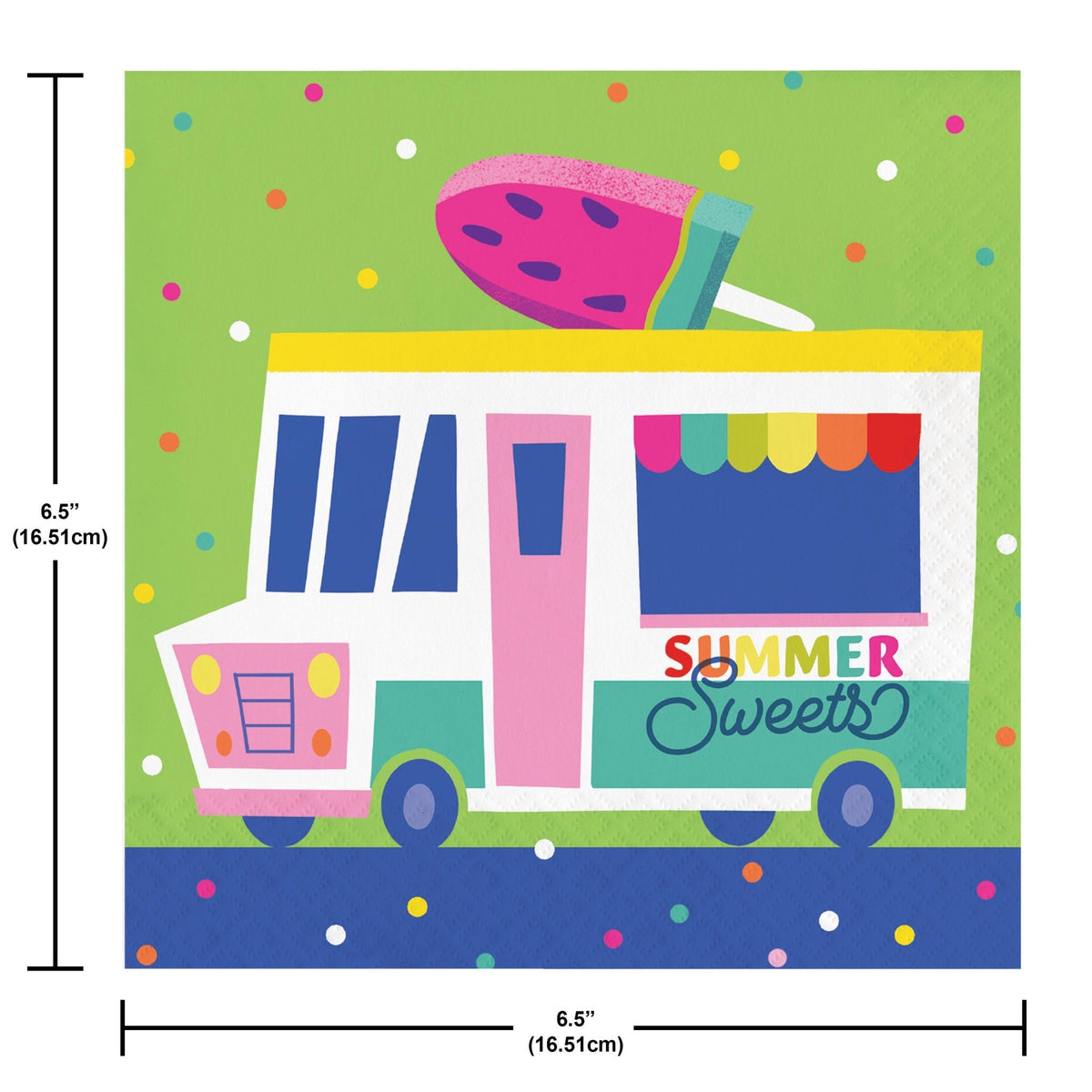 Ice Cream Truck Party Luncheon Napkins - Stesha Party