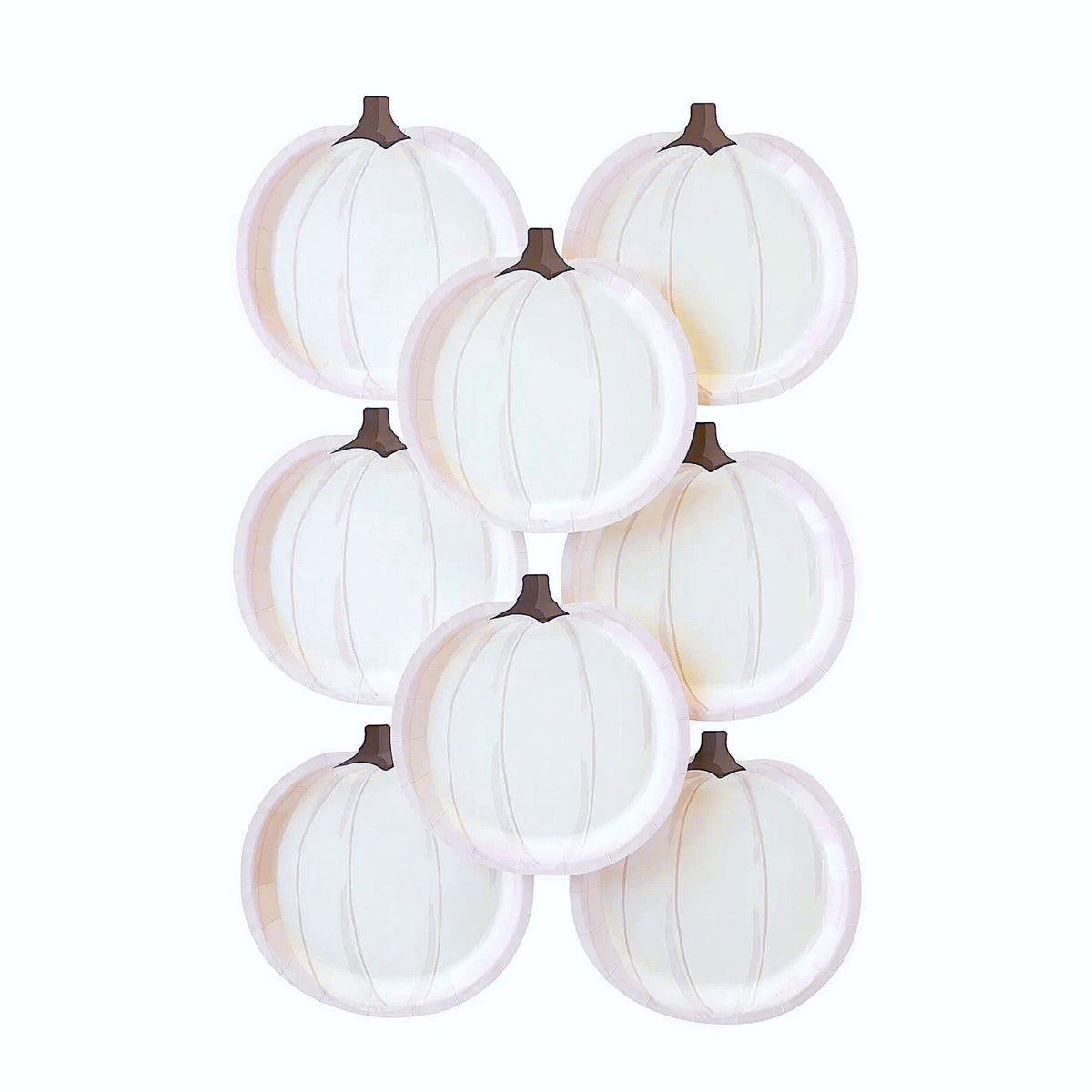 Lavender & White Pumpkin Plates