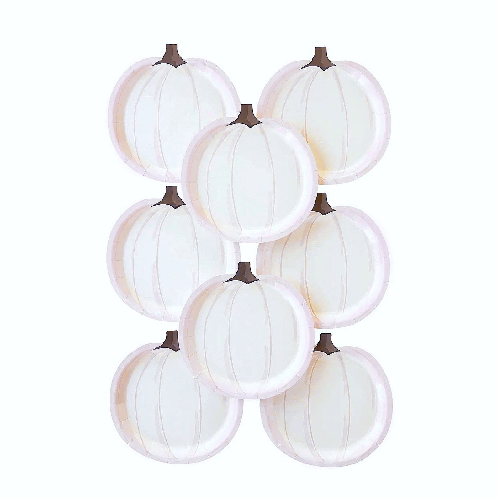 Lavender & White Pumpkin Plates