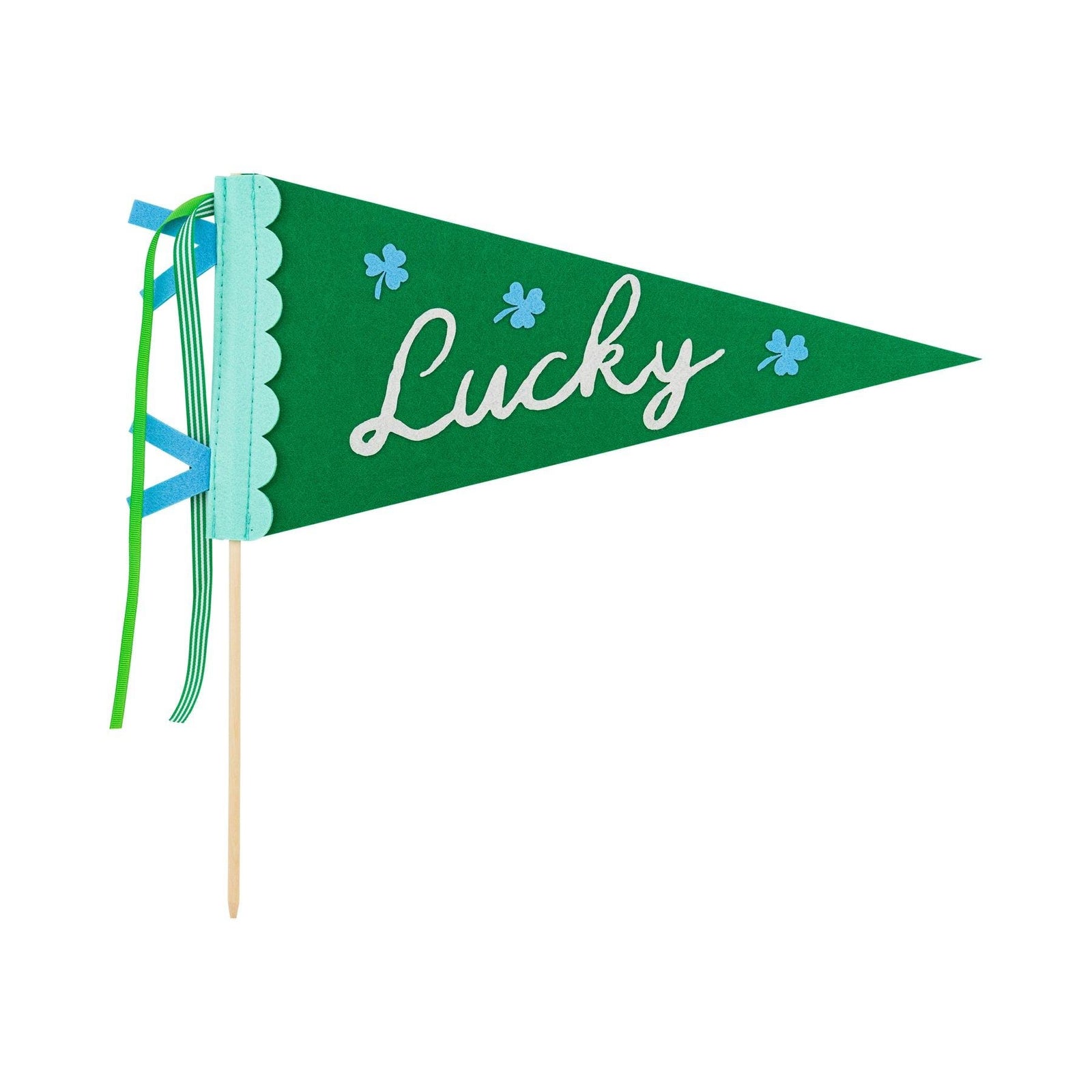 Lucky Shamrock Felt Pennant Banner, St Patrick’s Day Party Decor, Lucky Party Flag, Irish Party Decoration, Clover Party Decor