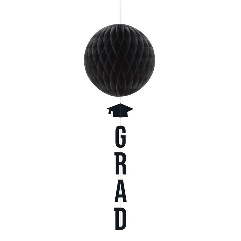 Graduation Party Decorations Set, Black Gold Graduation Decor, Paper Fan Decorations, Hanging Honeycomb Decor, Class of 2026