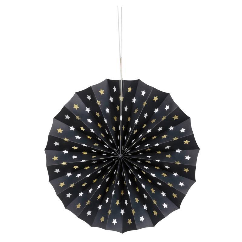 Graduation Party Decorations Set, Black Gold Graduation Decor, Paper Fan Decorations, Hanging Honeycomb Decor, Class of 2026