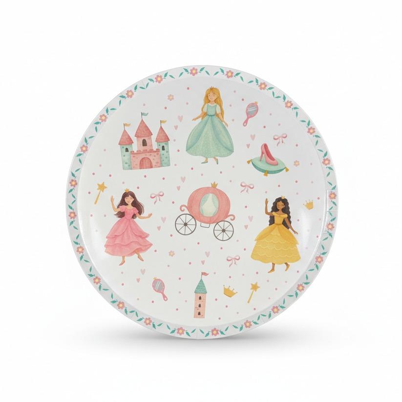 Princess Party Plates, Royal Birthday Dessert Plates, Fairytale Party Supplies, Castle Party Decor, Paper Tableware 8 Count