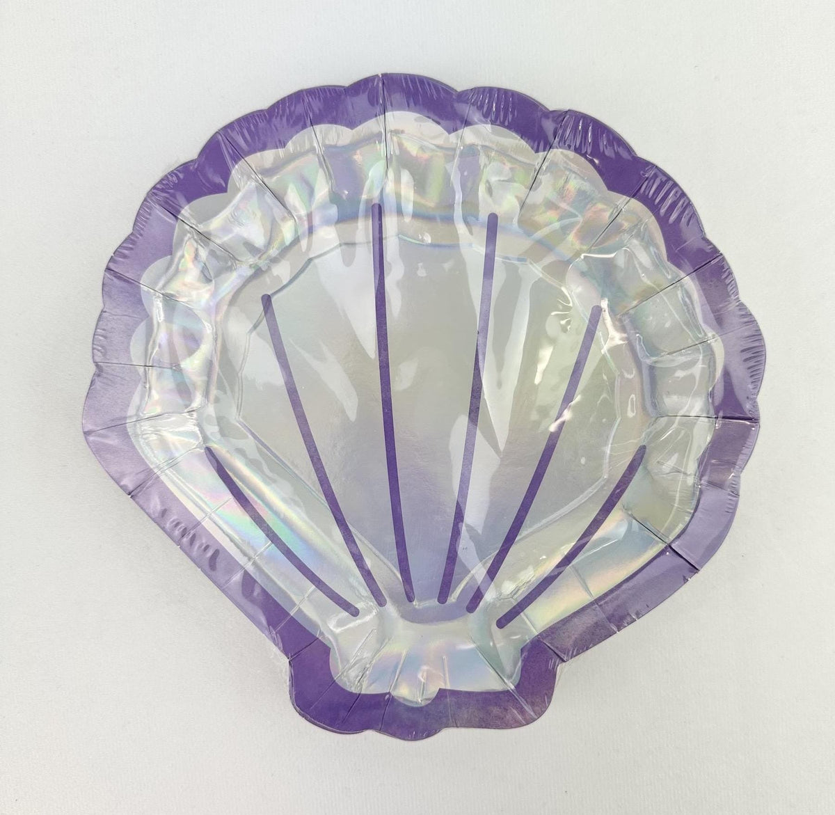 Iridescent Shell Shaped Party Plates - Stesha Party
