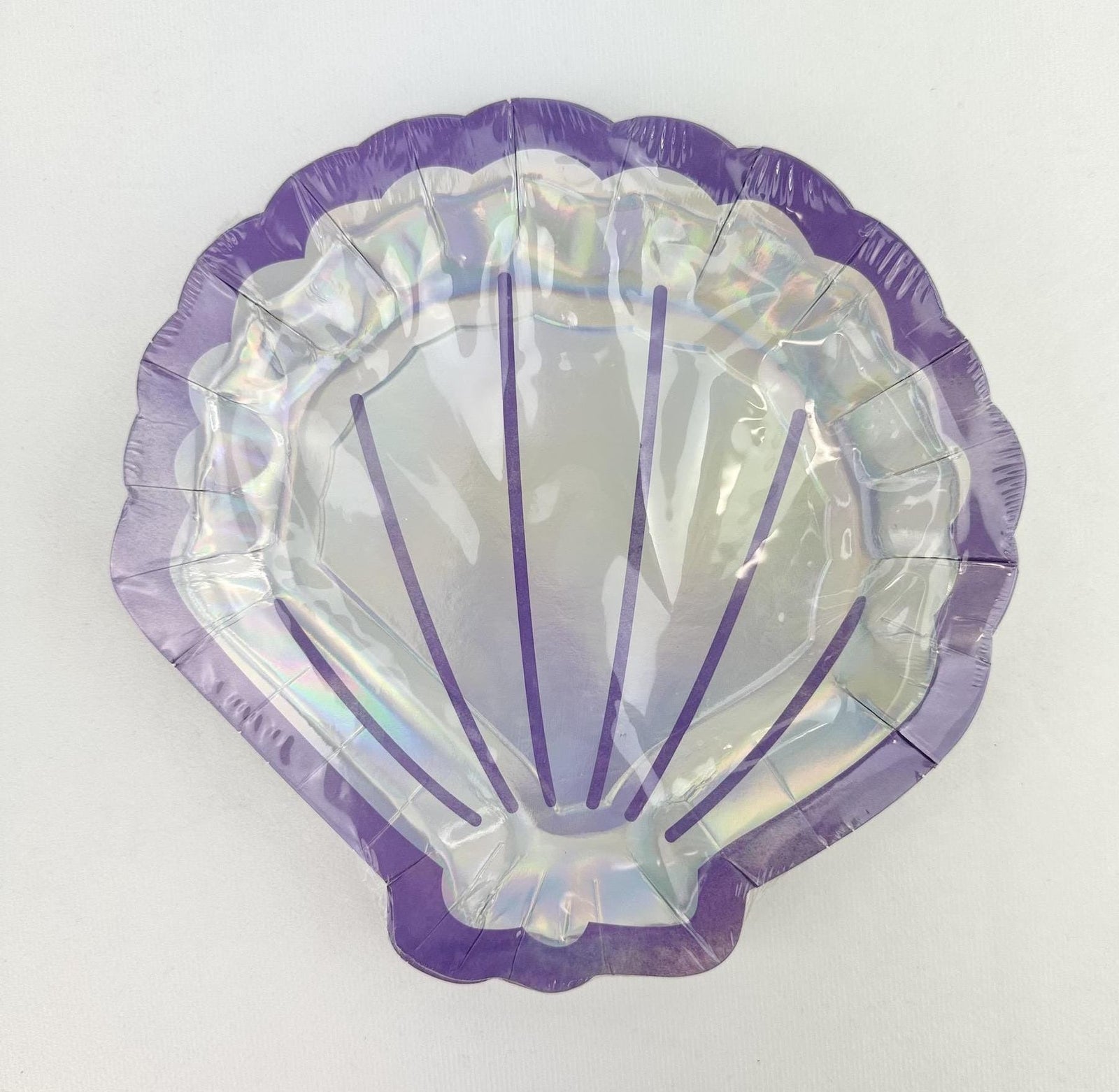 Iridescent Shell Shaped Party Plates - Stesha Party