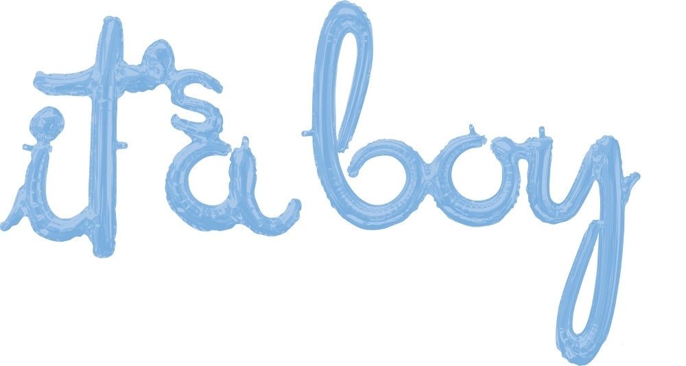 It's a Boy Script Balloon - Stesha Party