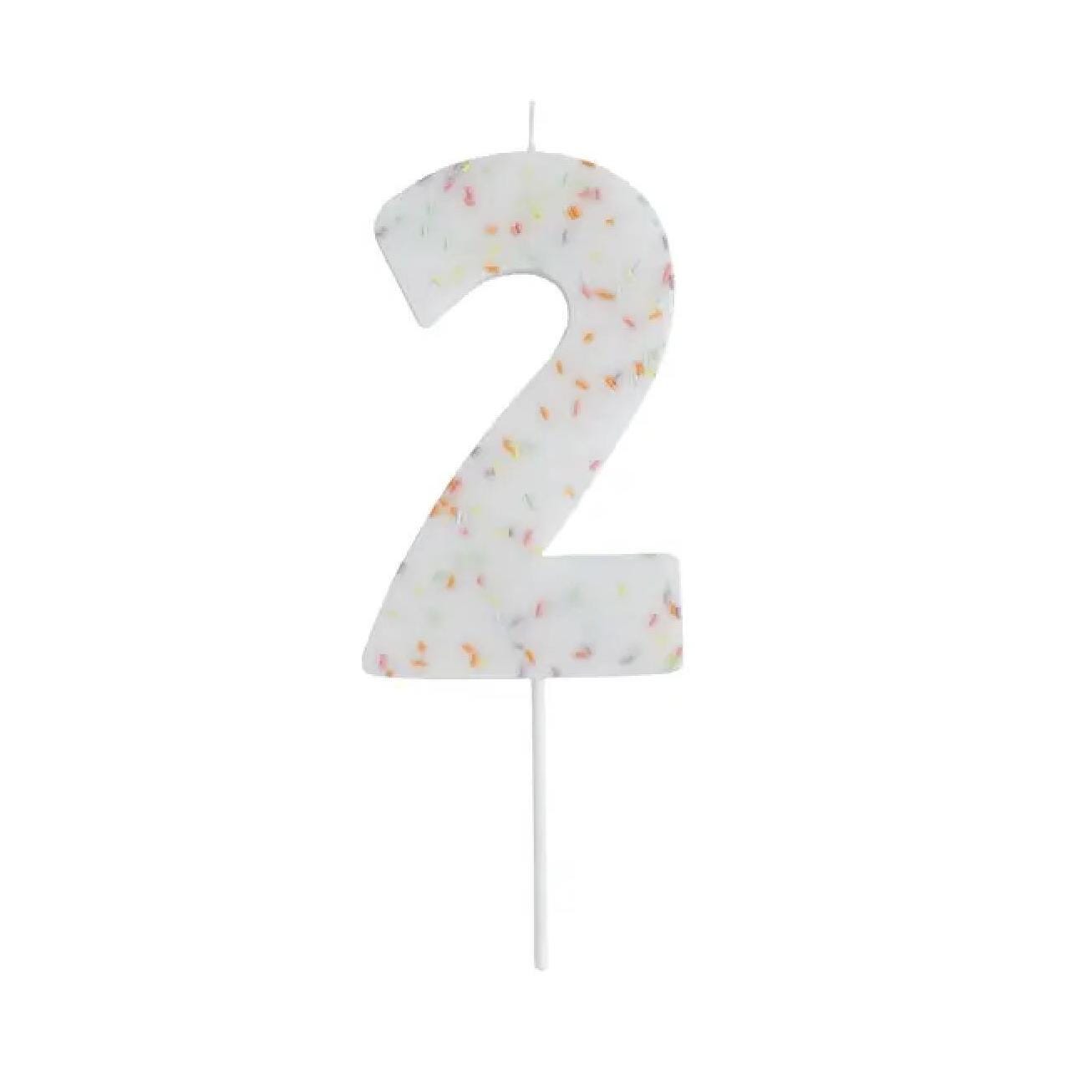 Jumbo Sprinkle Number Candle - Stesha Party