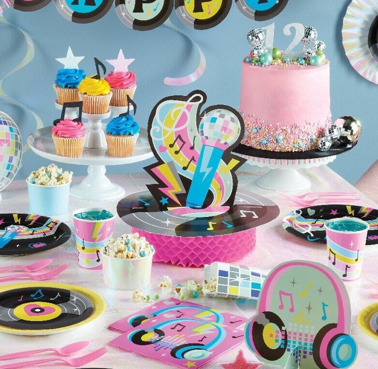 Karaoke Party Centerpiece - Stesha Party