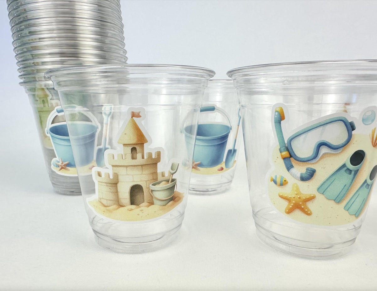 Kids Beach Party Cups 24ct - Stesha Party