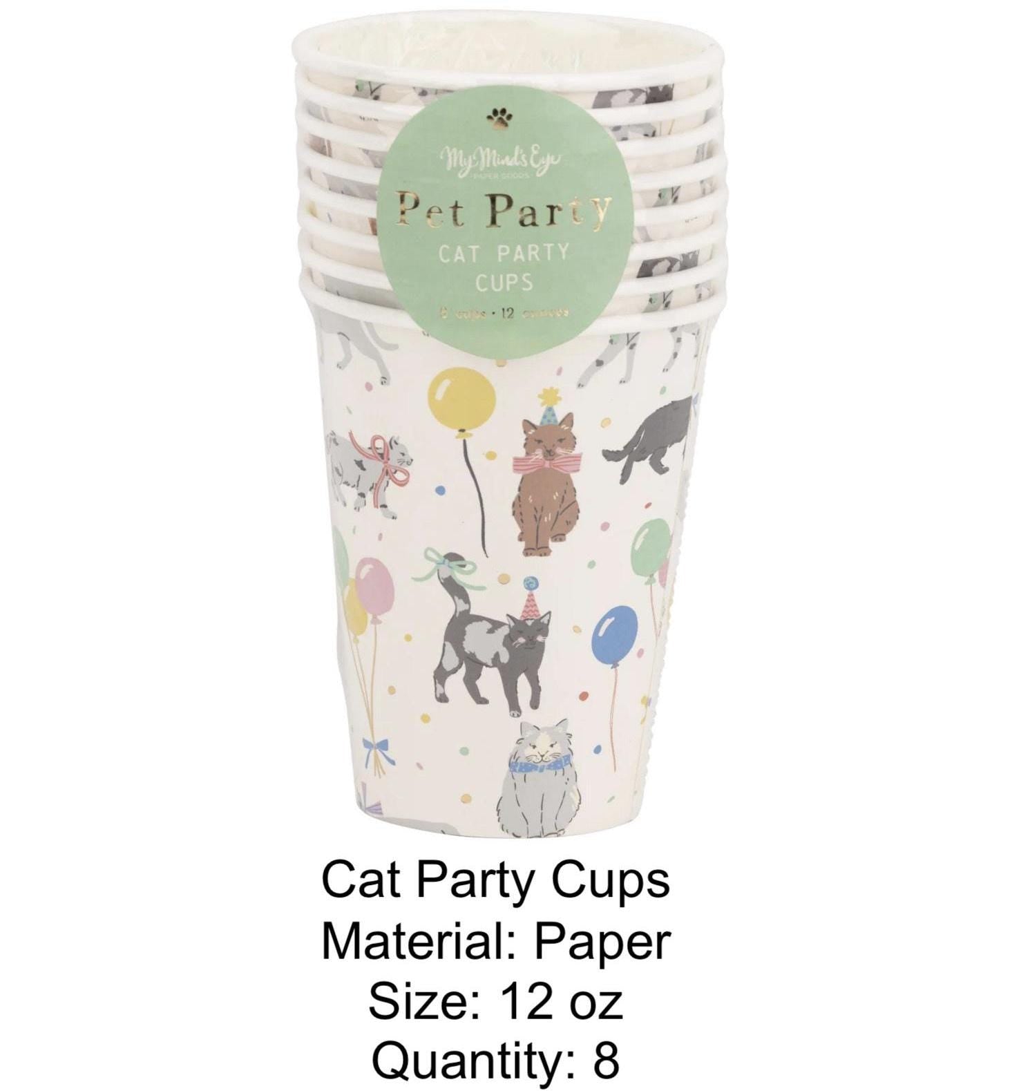 Kitten Party Cups 8ct - Stesha Party