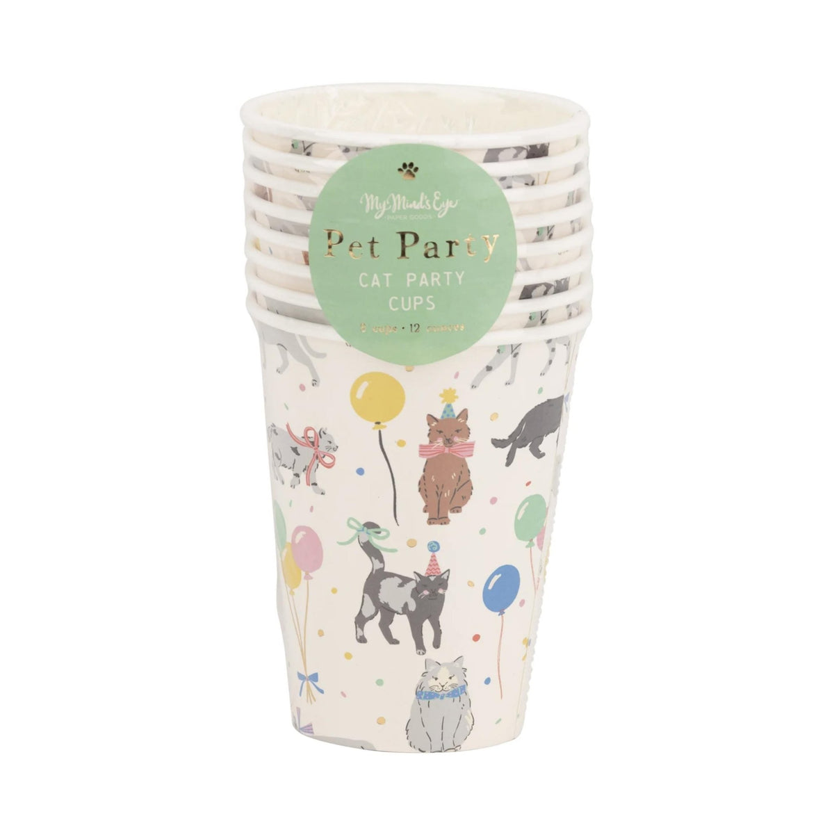 Kitten Party Cups 8ct - Stesha Party