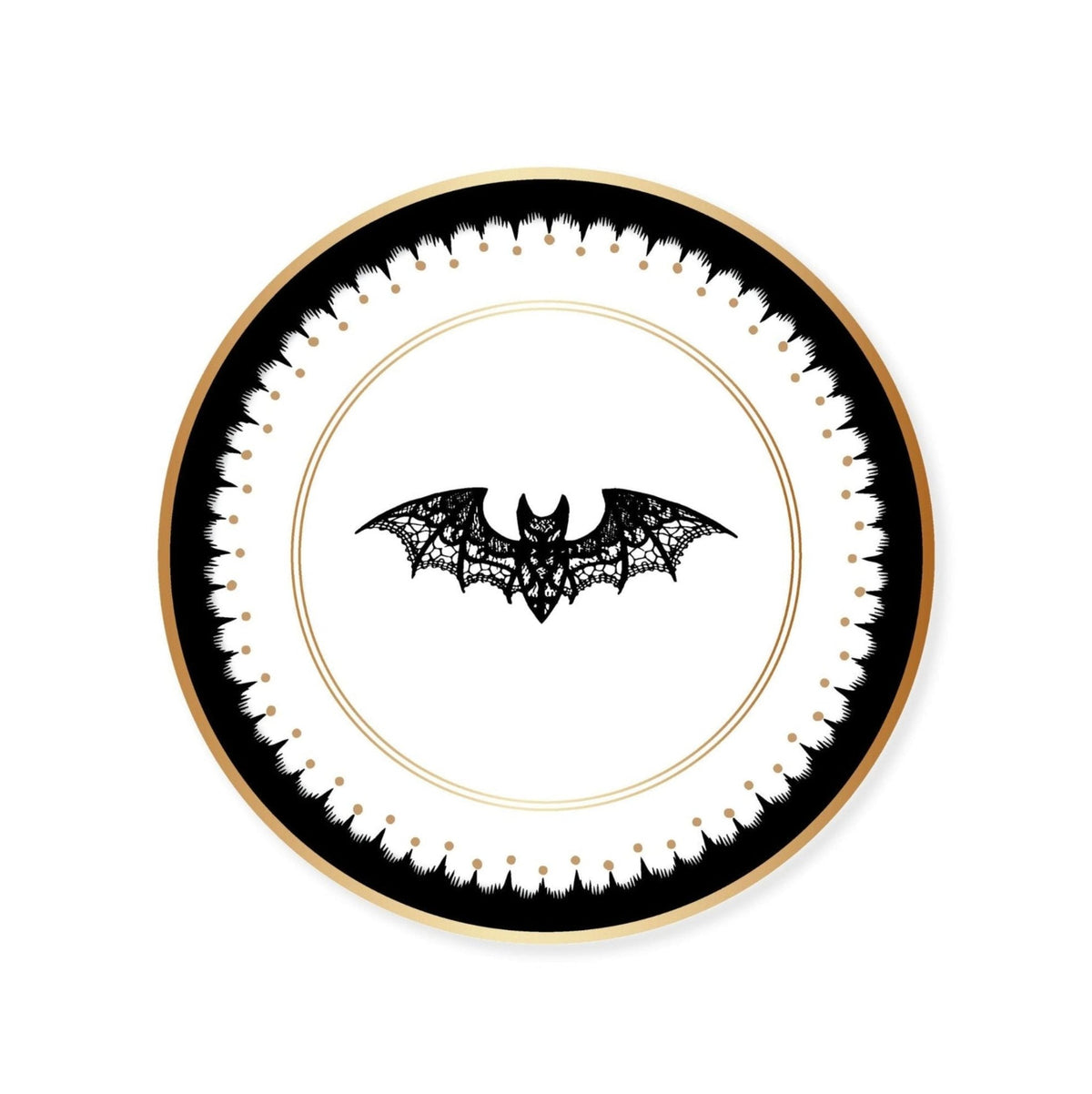 Lacy Bat Halloween Plates - Stesha Party