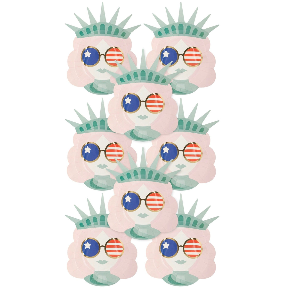 Lady Liberty Paper Plates - Stesha Party