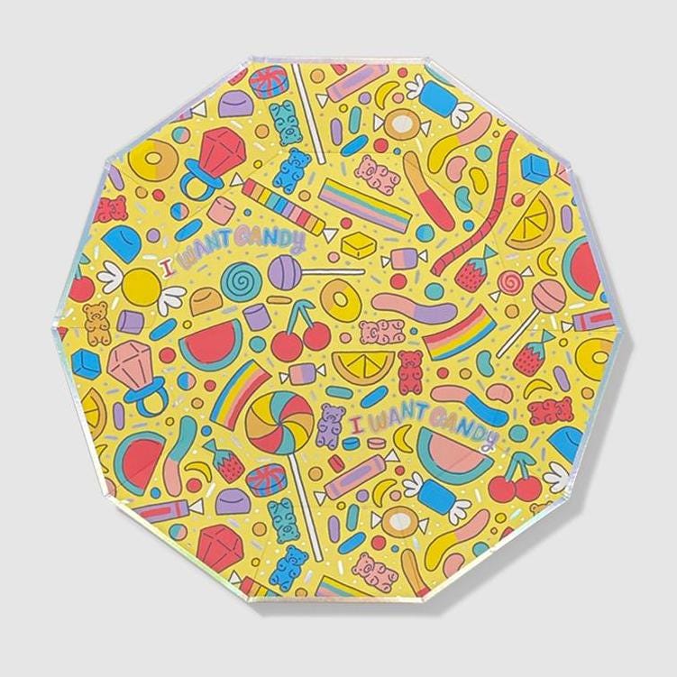 Large Candy Party Plates - Stesha Party