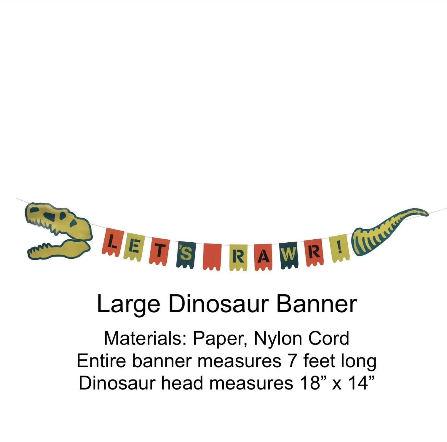 Large Dinosaur Party Banner 7ft - Stesha Party