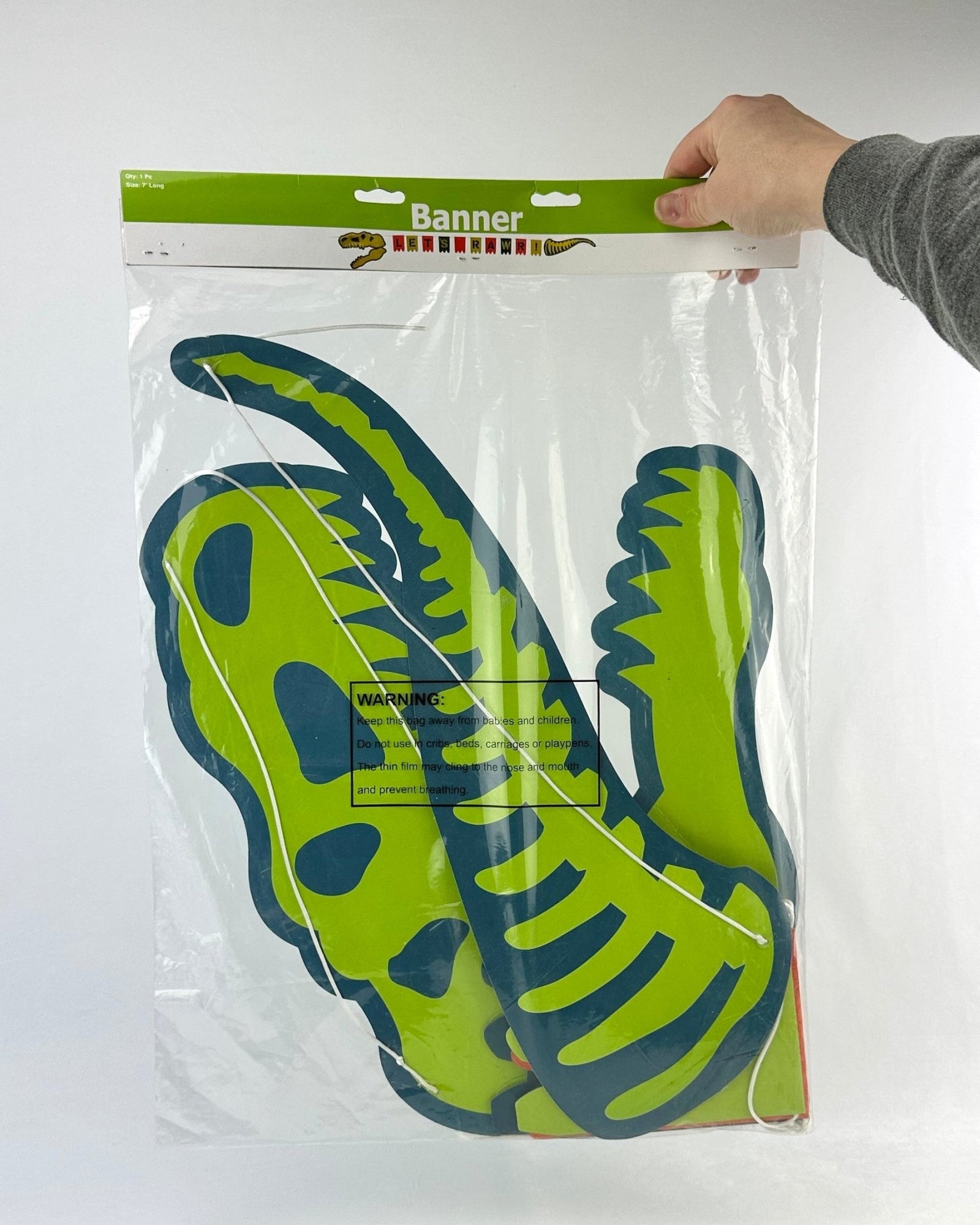 Large Dinosaur Party Banner 7ft - Stesha Party