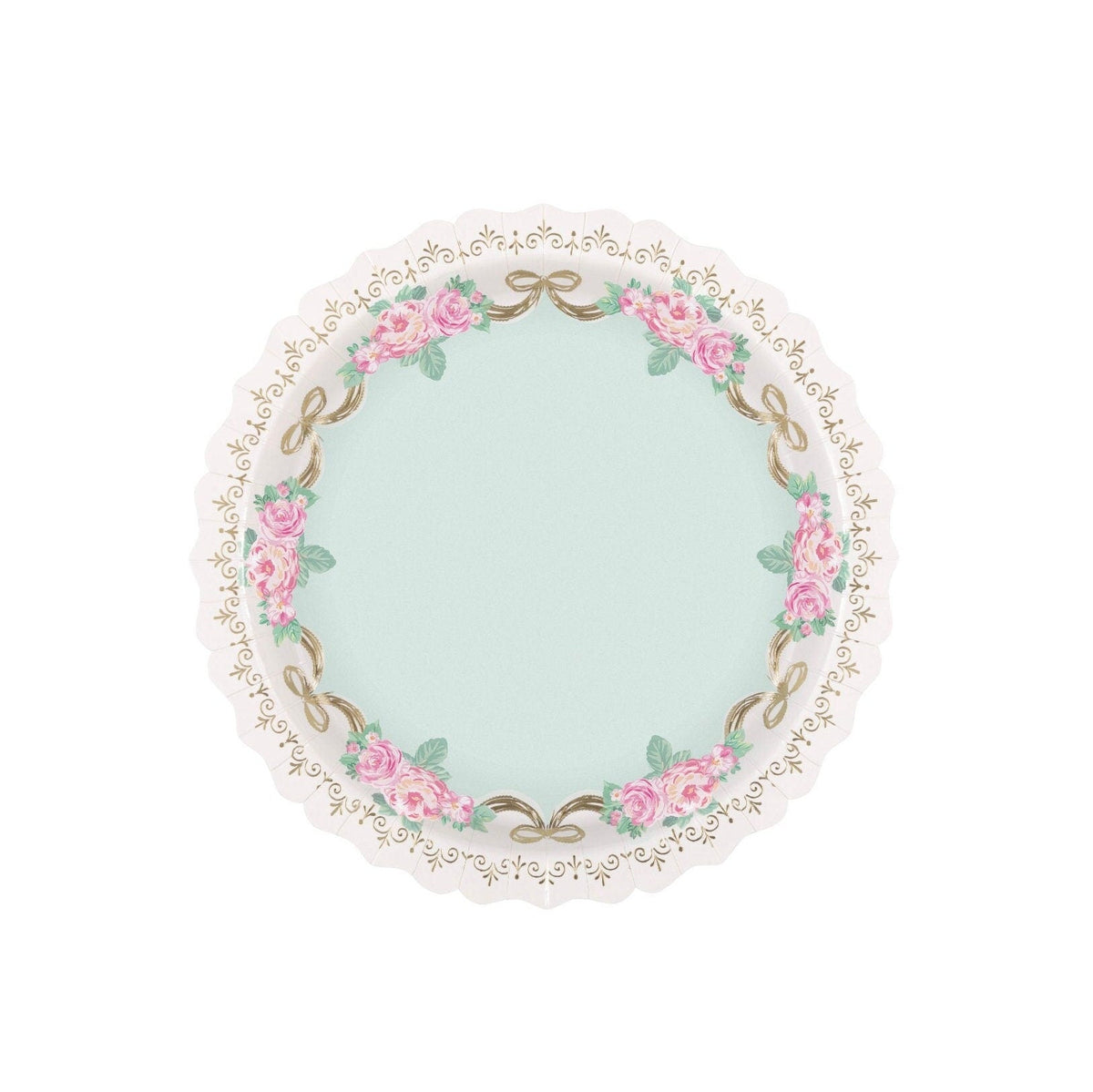 Large Floral Paper Dinner Plates - Stesha Party