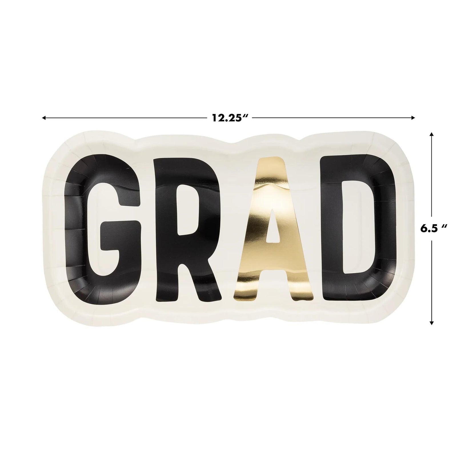Large "GRAD" Paper Plates 8ct - Stesha Party