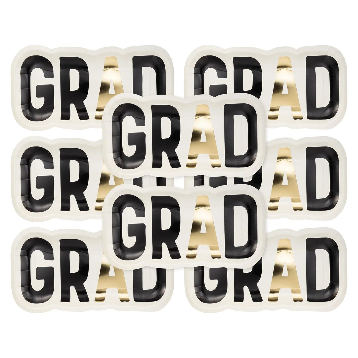 Large "GRAD" Paper Plates 8ct - Stesha Party