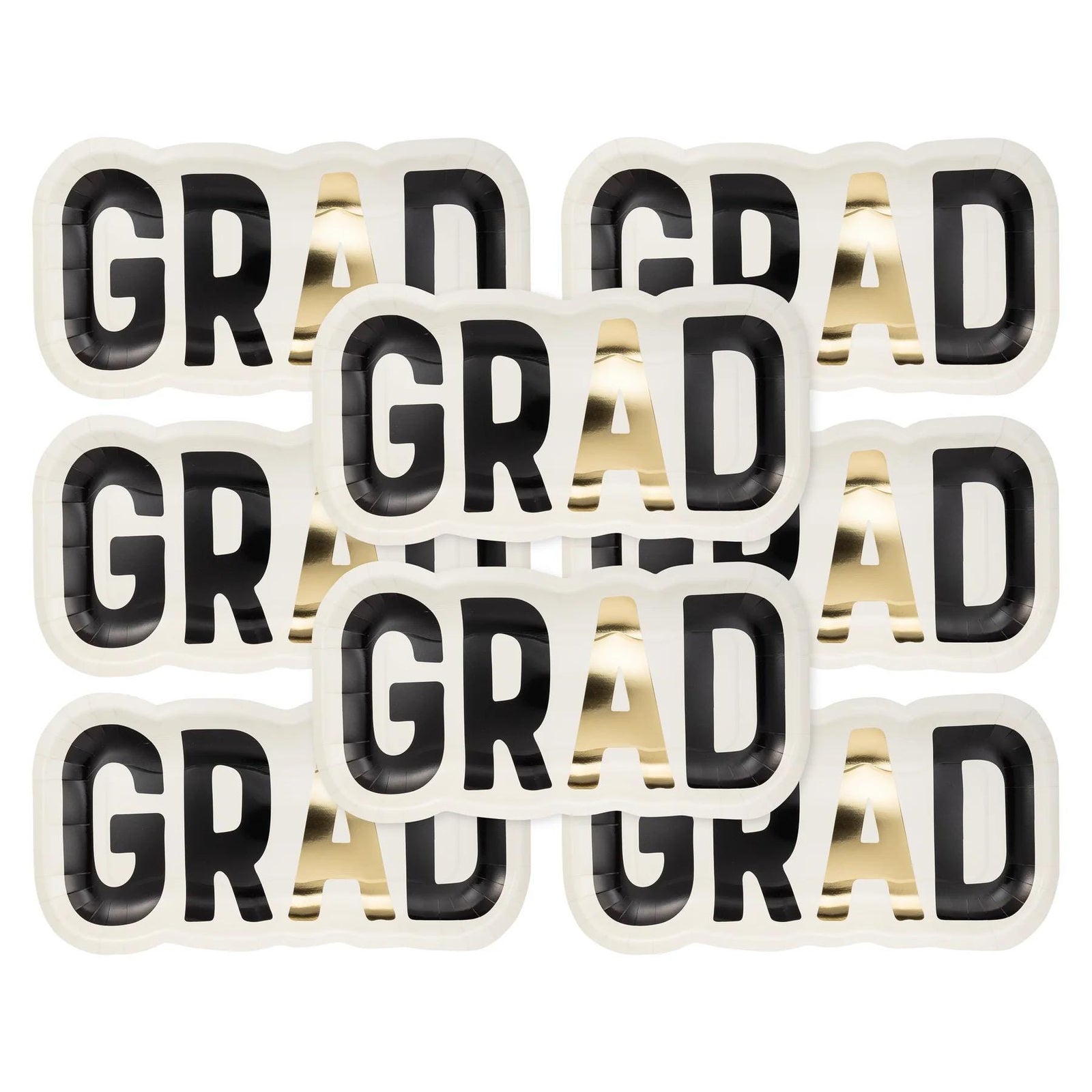 Large "GRAD" Paper Plates 8ct - Stesha Party