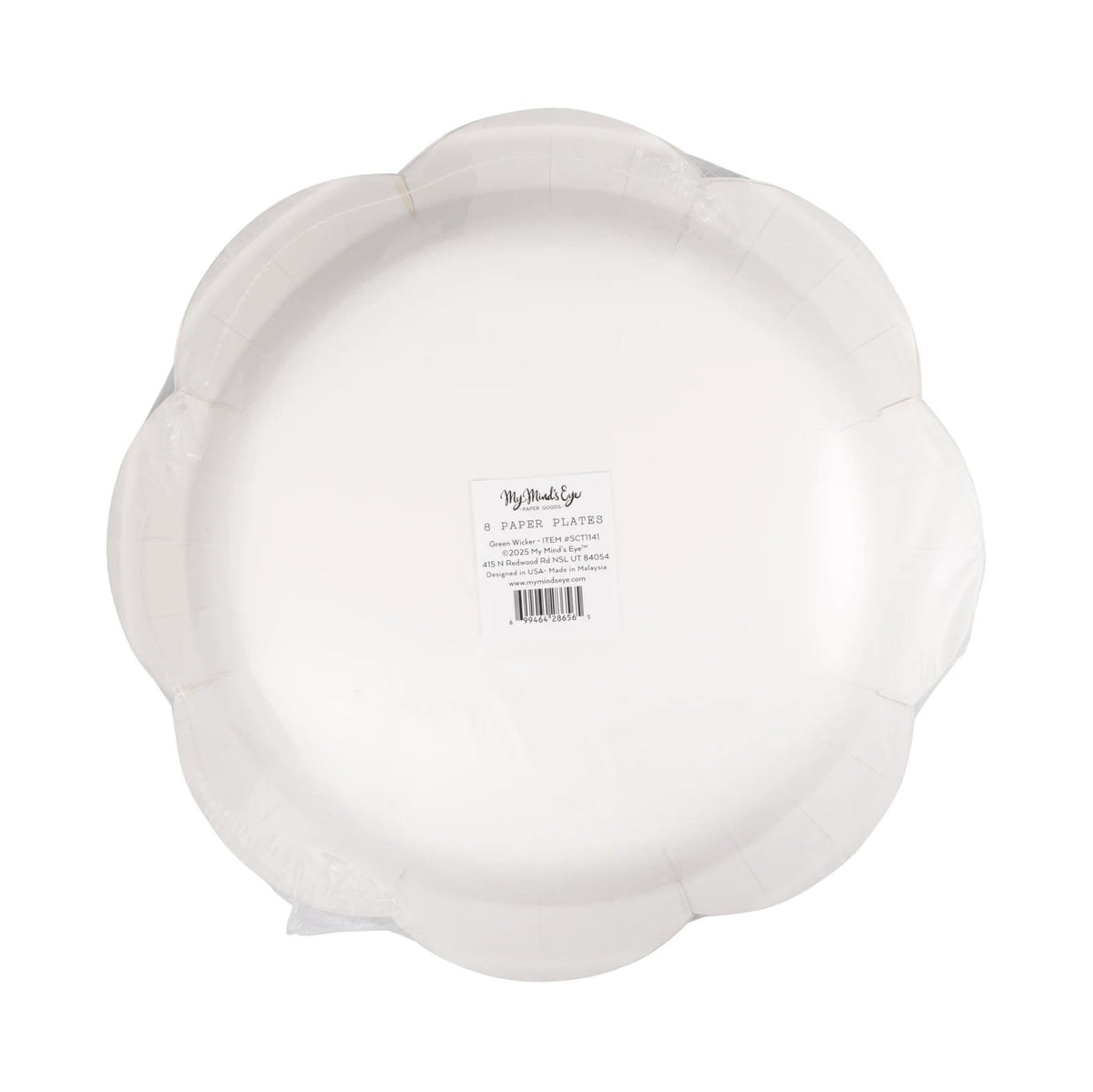 Large Mint Green Floral Paper Dinner Plates 8ct - Stesha Party