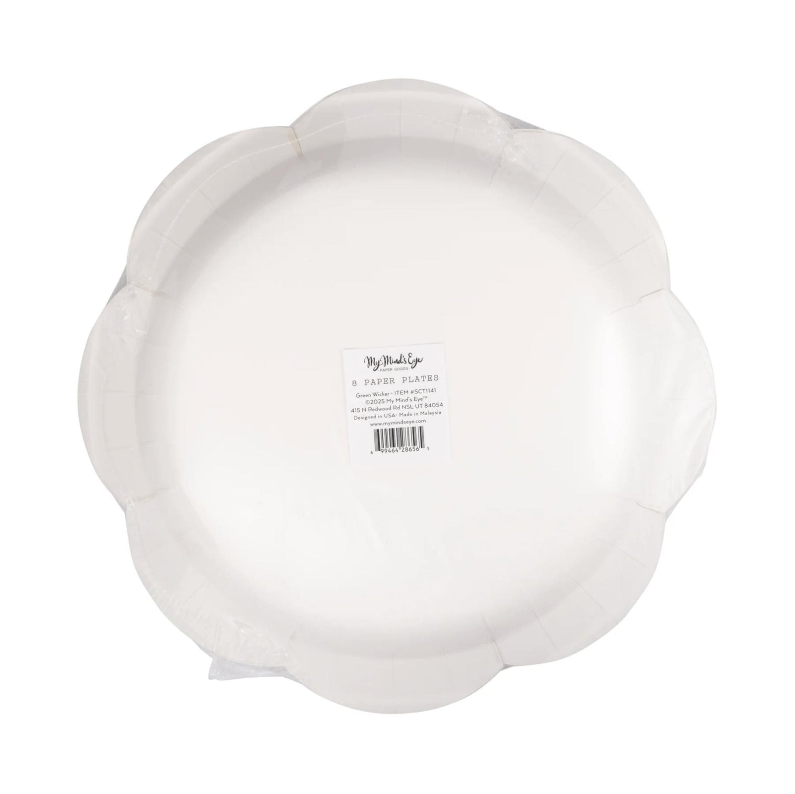 Large Mint Green Floral Paper Dinner Plates 8ct - Stesha Party