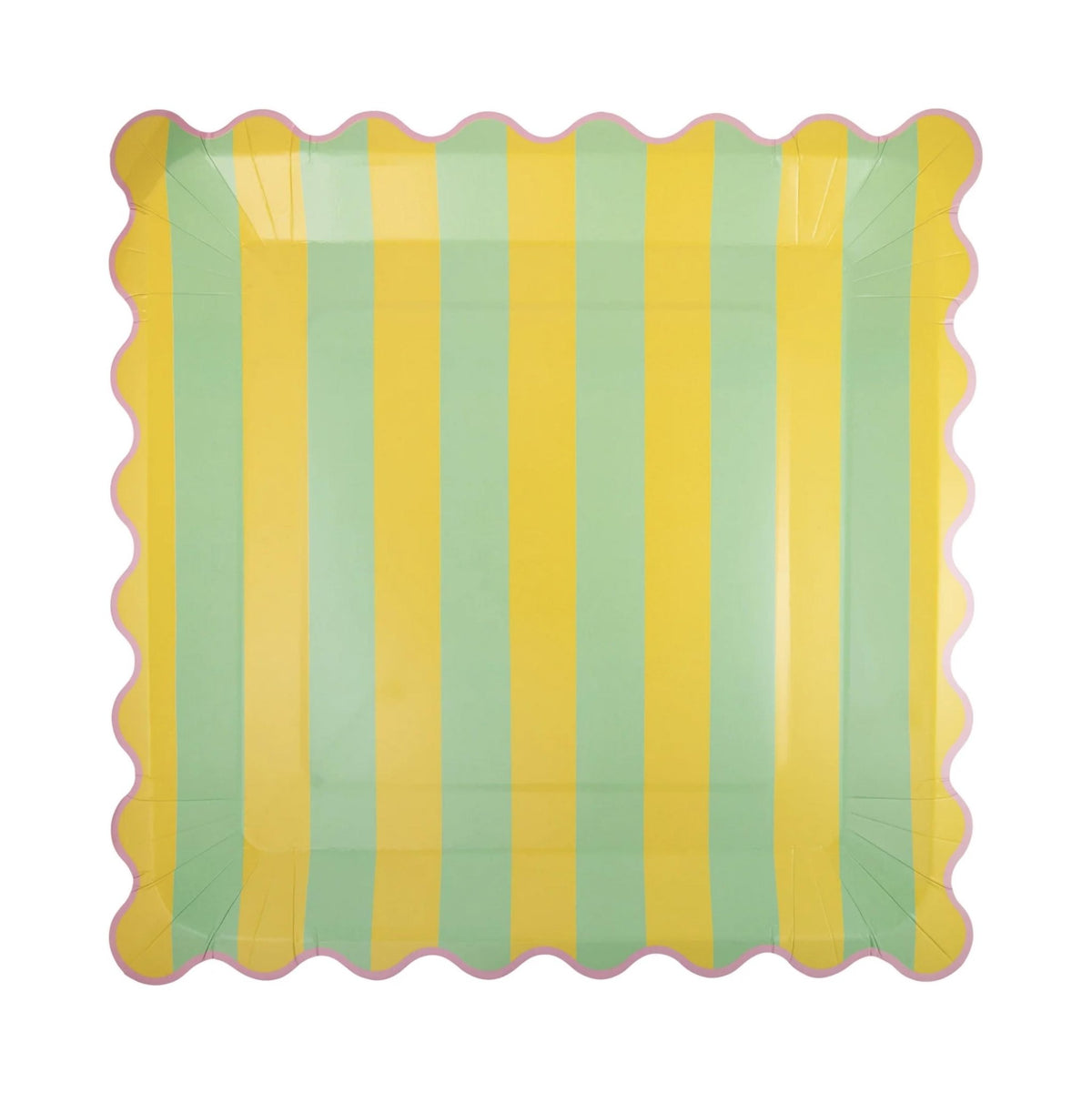 Large Striped Rainbow Paper Plates 8ct - Stesha Party