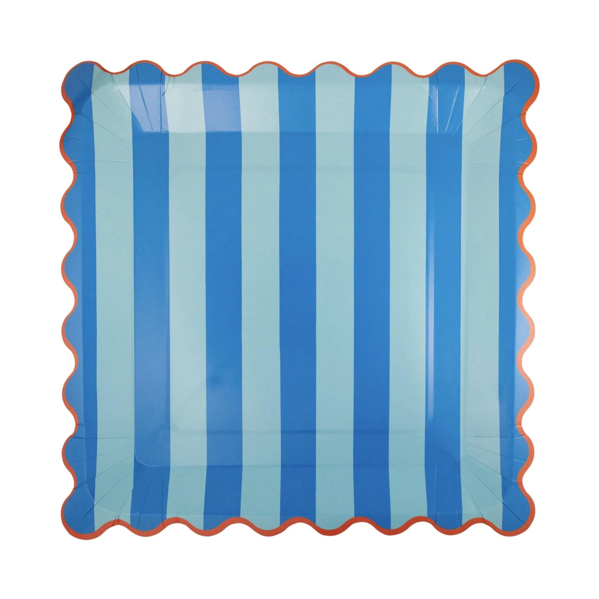 Large Striped Rainbow Paper Plates 8ct - Stesha Party